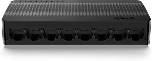 Tenda SG108, 8 Port Gigabit Switch, Unmanaged Home Ethernet Switch, Office Ethernet Splitter, Plug & Play, Plastic Case, Desktop/ Wall-Mount, Fanless Quiet, Limited Lifetime Protection