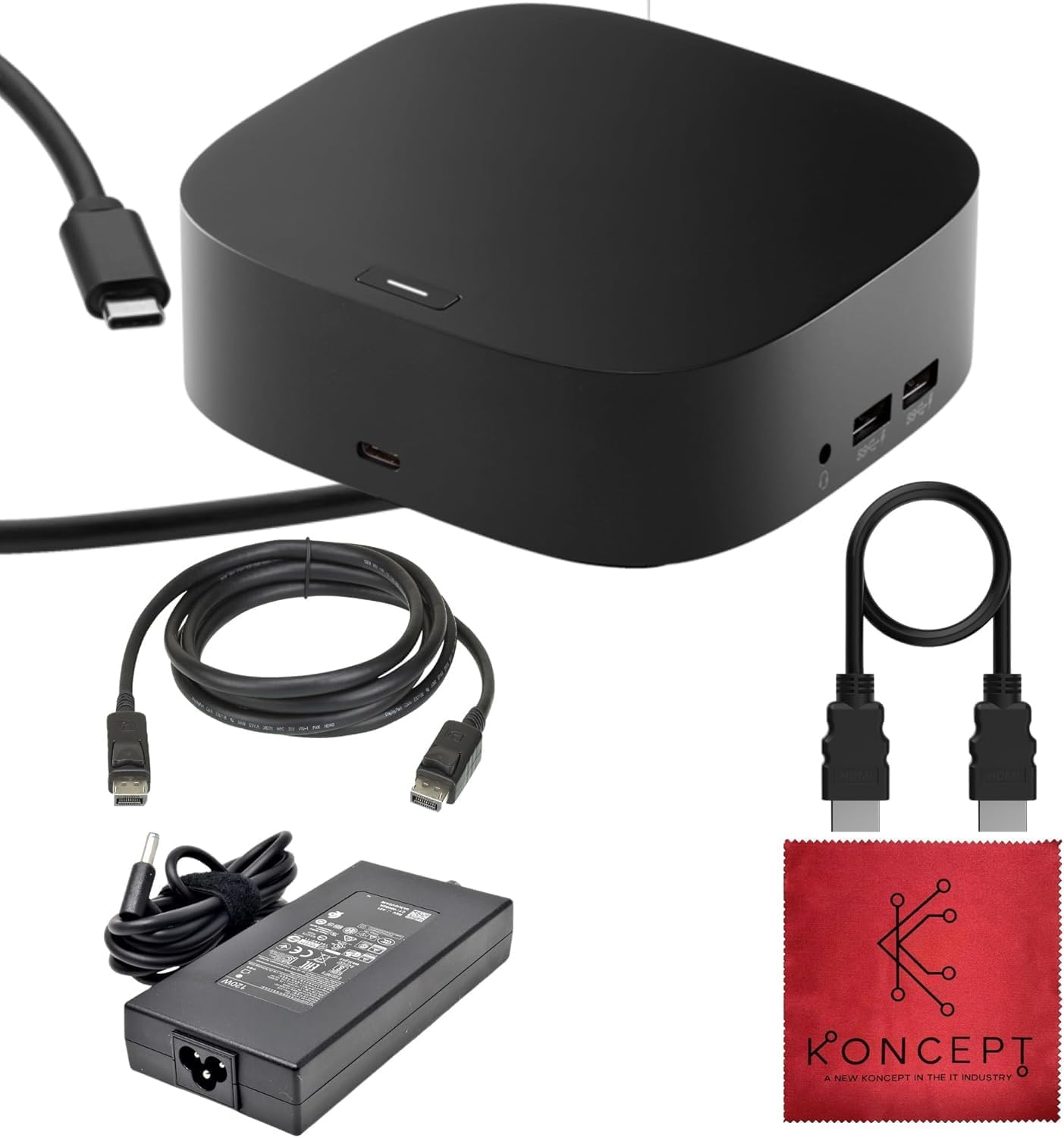 Docking Station for Laptop Dual Monitor and Charging, 5TW10AA / 5TW10UT / 5TW10AA#ABB USB-C G5 Dock with 120W + HDMI Cable + DisplayPort Cable