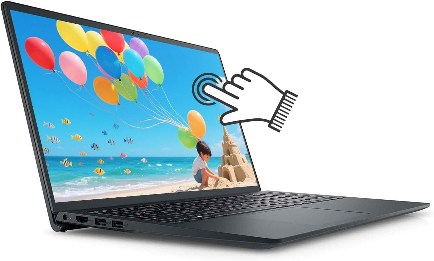 Dell Inspiron 15 3000 Touchscreen Laptop 15.6" FHD (1920x1080) IPS, 13th Gen Intel 10 Cores i5 Processor Up to 4.6GHz, 16GB RAM 512GB SSD, WiFi 6, Copilot, Windows 11