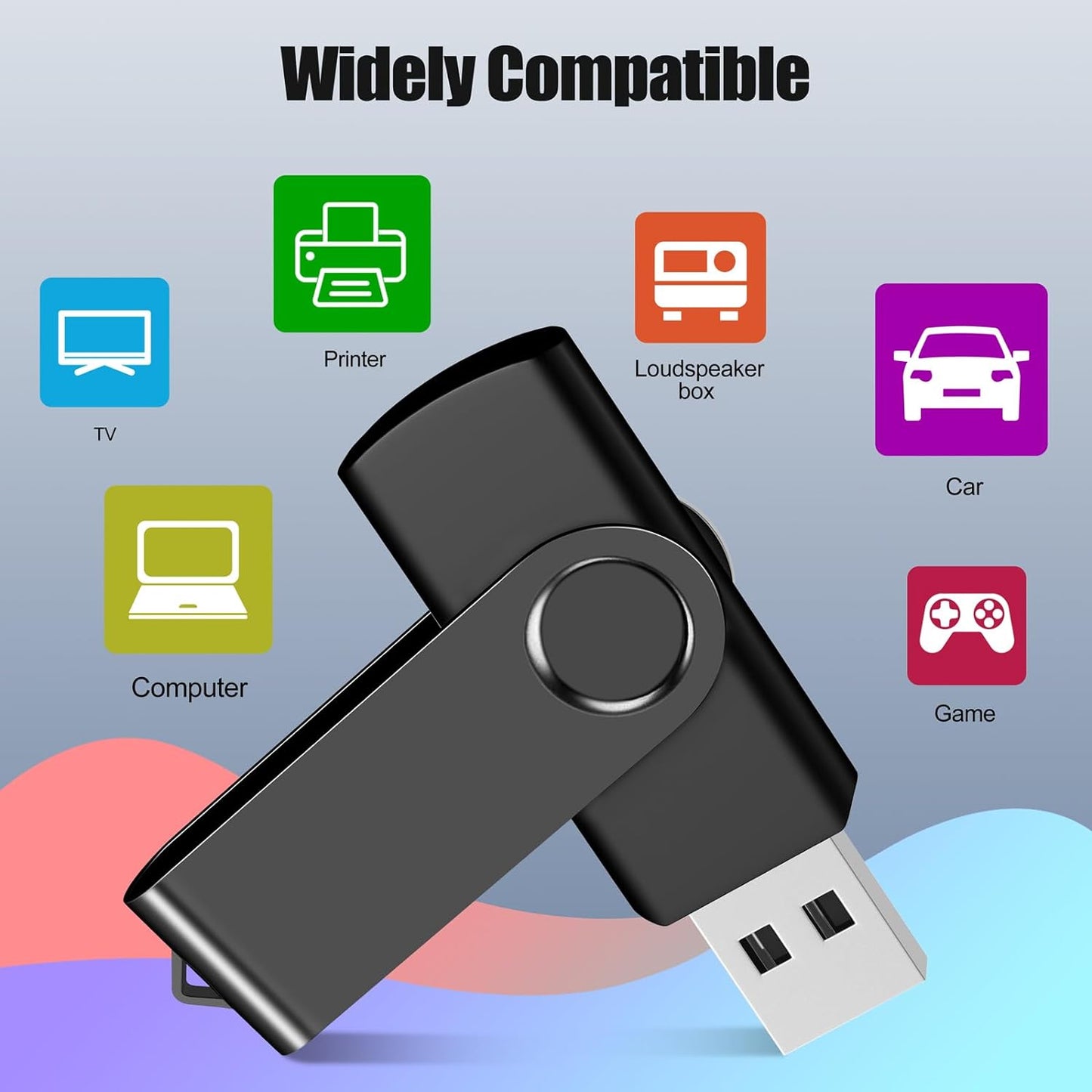 EASTBULL USB Flash Drive Bulk 4GB 200 Pack with Lanyards USB 2.0 Thumb Drive Bulk Memory Stick Swivel Pen Drive for Storage and Backup 4GB 200 Pack