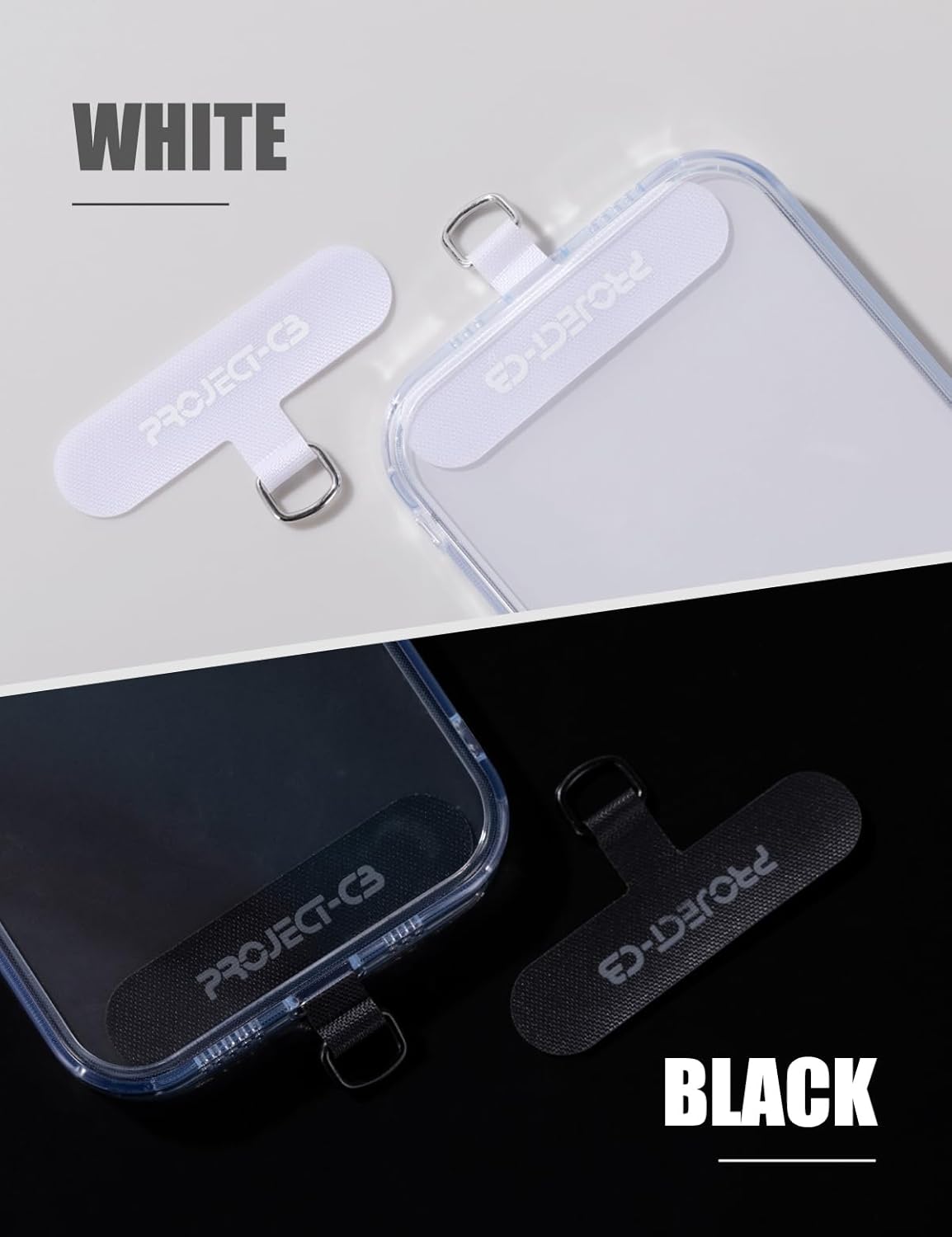 project-cb Phone Lanyard1, Phone Tether Tab2, Crossbody Cell Phone Lanyard, Rope Lanyard, Universal Adjustable Phone Strap (FoggyBlack-S)