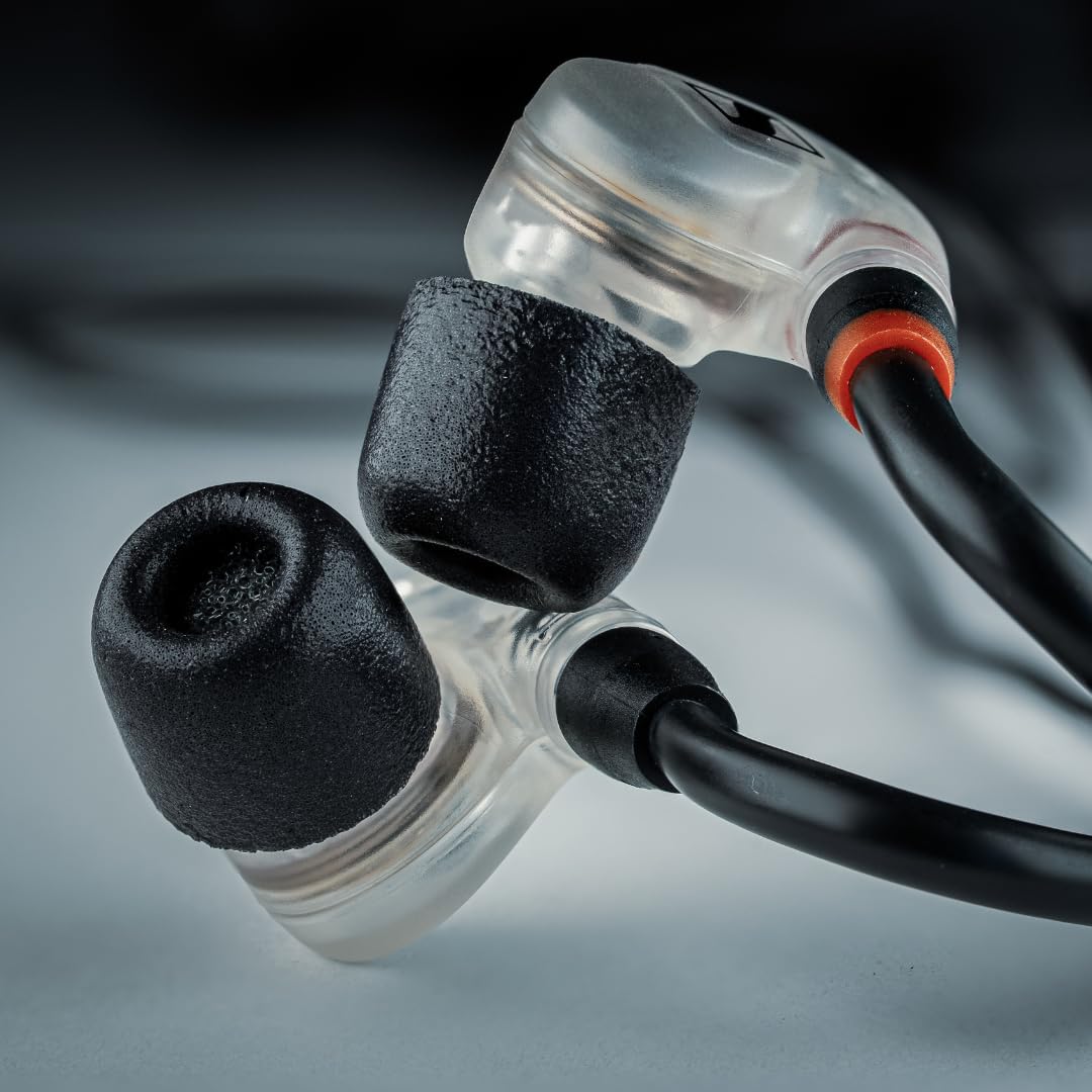 Comply 500 Core Series | Memory Foam Replacement IEM Ear Tips for KZ, Moondrop, FiiO Sennheiser & More | Superior Noise Isolation, Ultimate Comfort, Secure Fit | Oval, Black (S/M/L) (3 Pairs)