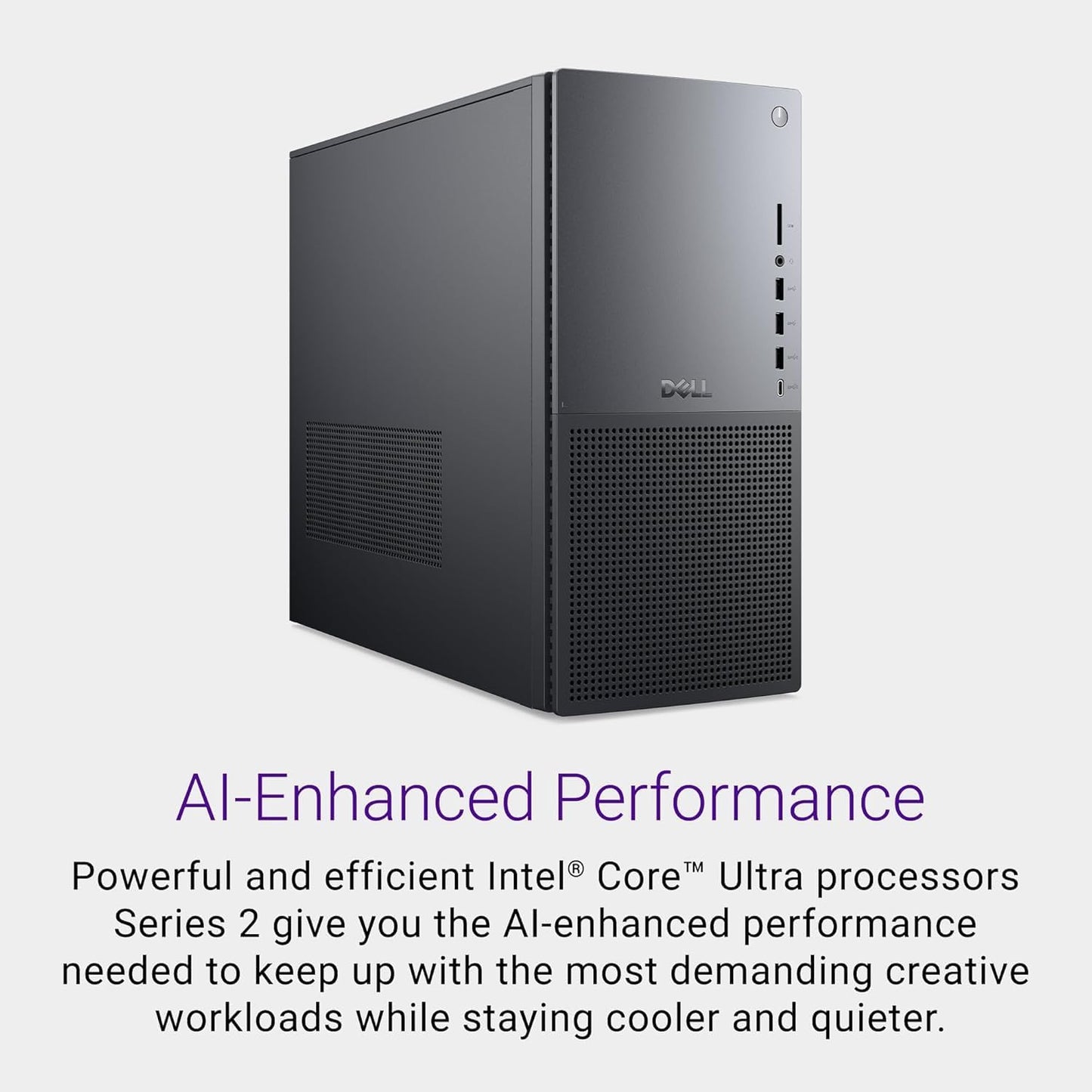 Dell Tower Plus EBT2250 Desktop Computer - Series 2 Intel Core Ultra 9 285 24-Core Processor up to 5.6 GHz, 16GB DDR5 RAM, 4TB NVMe SSD, NVIDIA GeForce RTX 4060 8GB GDDR6, Windows 11 Home, Graphite