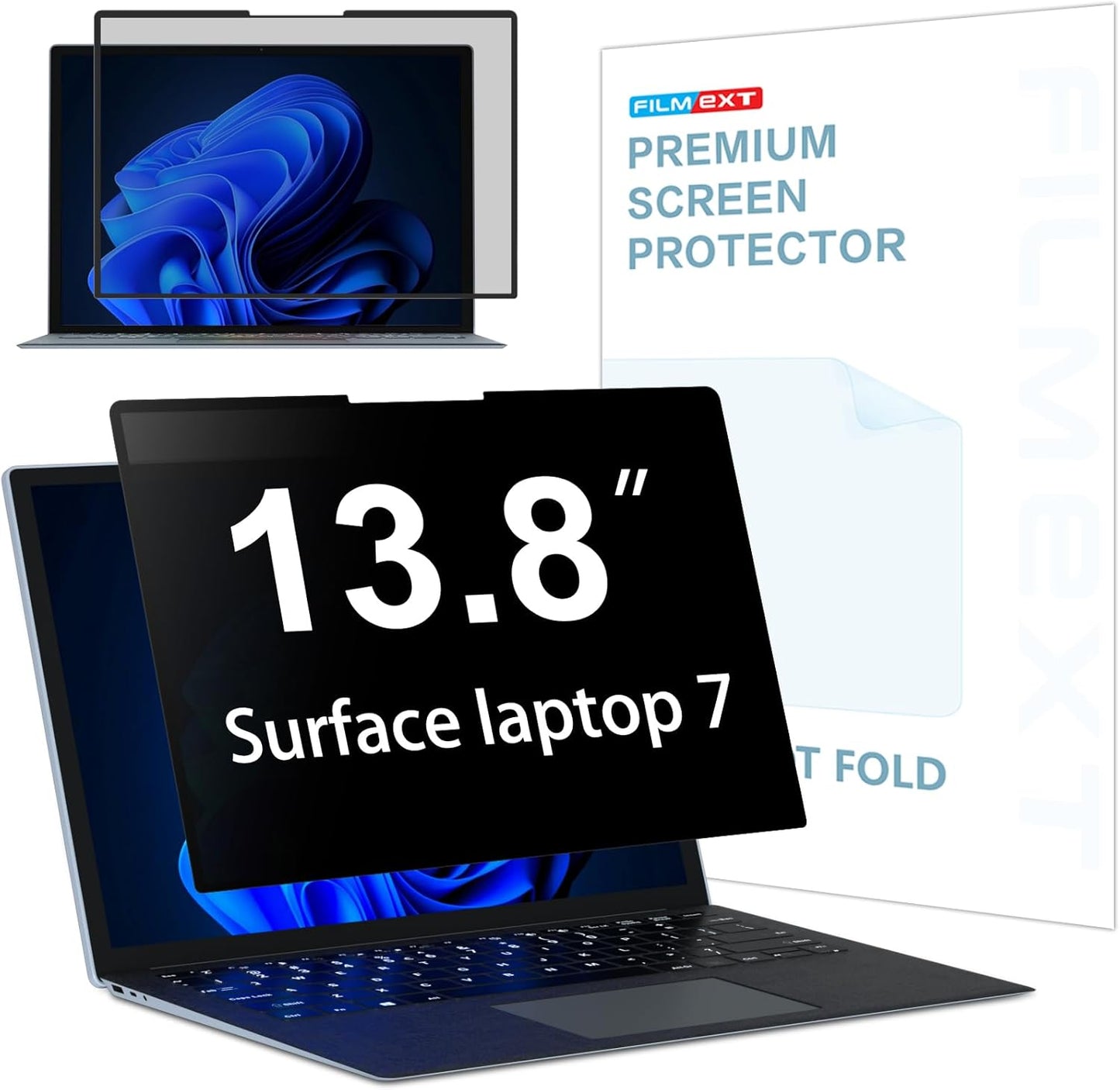 FILMEXT Privacy Screen for Microsoft Surface Laptop 13.8 inch 7th Generation Model 2036/2107, Anti-Spy Filter Anti-Glare (for Surface Laptop 7th 13.8" Privacy Screen Protector 2024)"