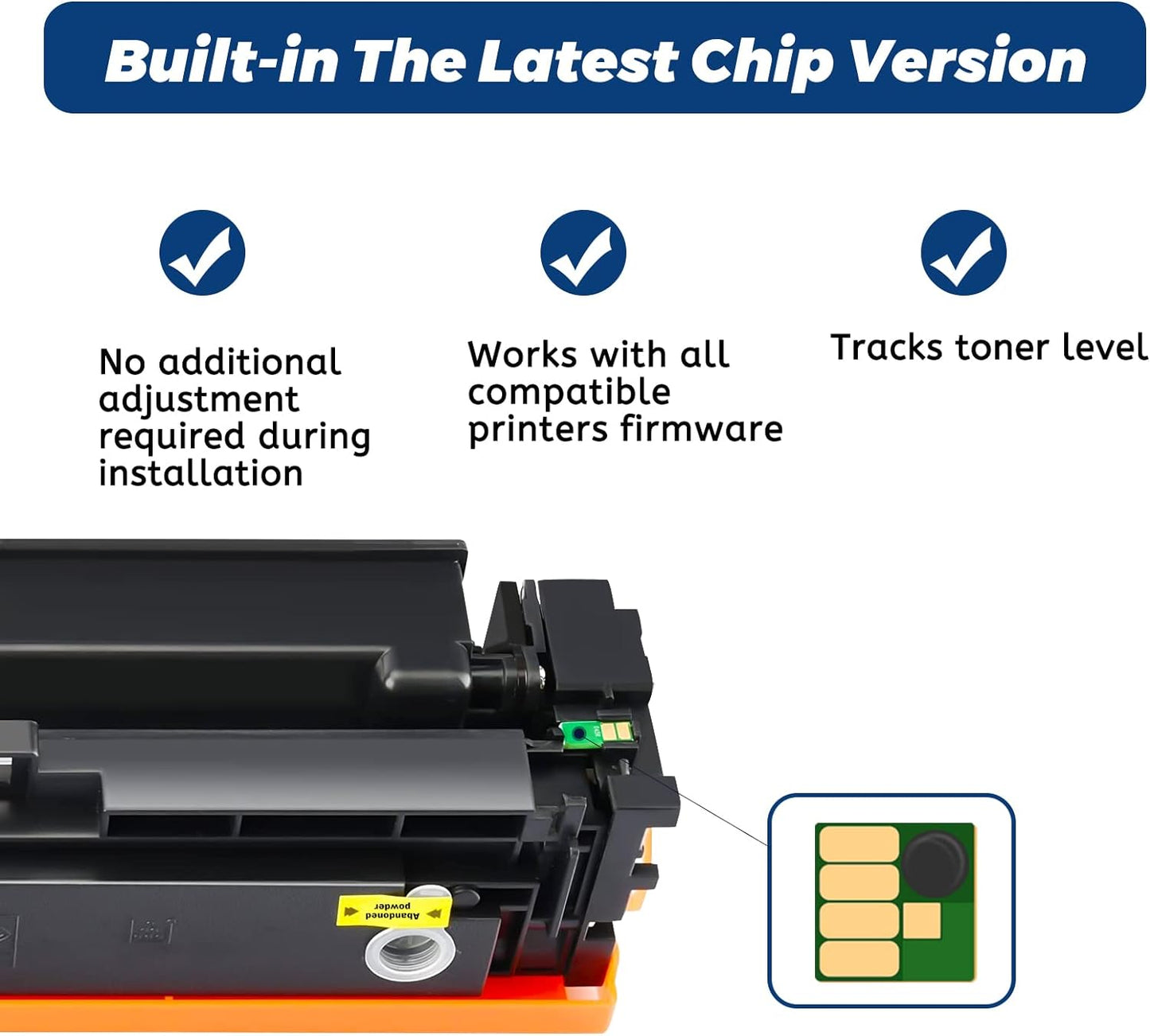 204A Toner Cartridge,Compatible for HP 204 A CF510A CF511A CF512A CF513A for HP Color Laserjet Pro MFP M180nw M180n M154nw M154a MFP M181fw Printer, Black Cyan Yellow Magenta ( 4 Pack )