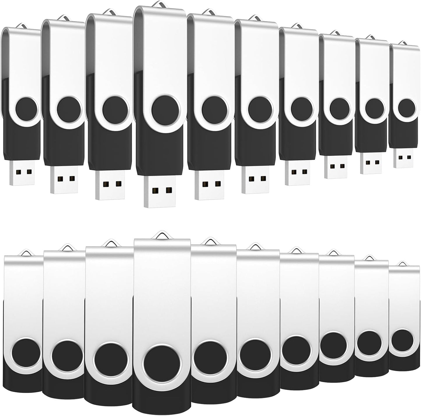 ABLAZE 512MB USB Flash Drive 100 Pack, USB 2.0 Thumb Drives Bulk Memory Sticks Pendrives 100PCS (Black)