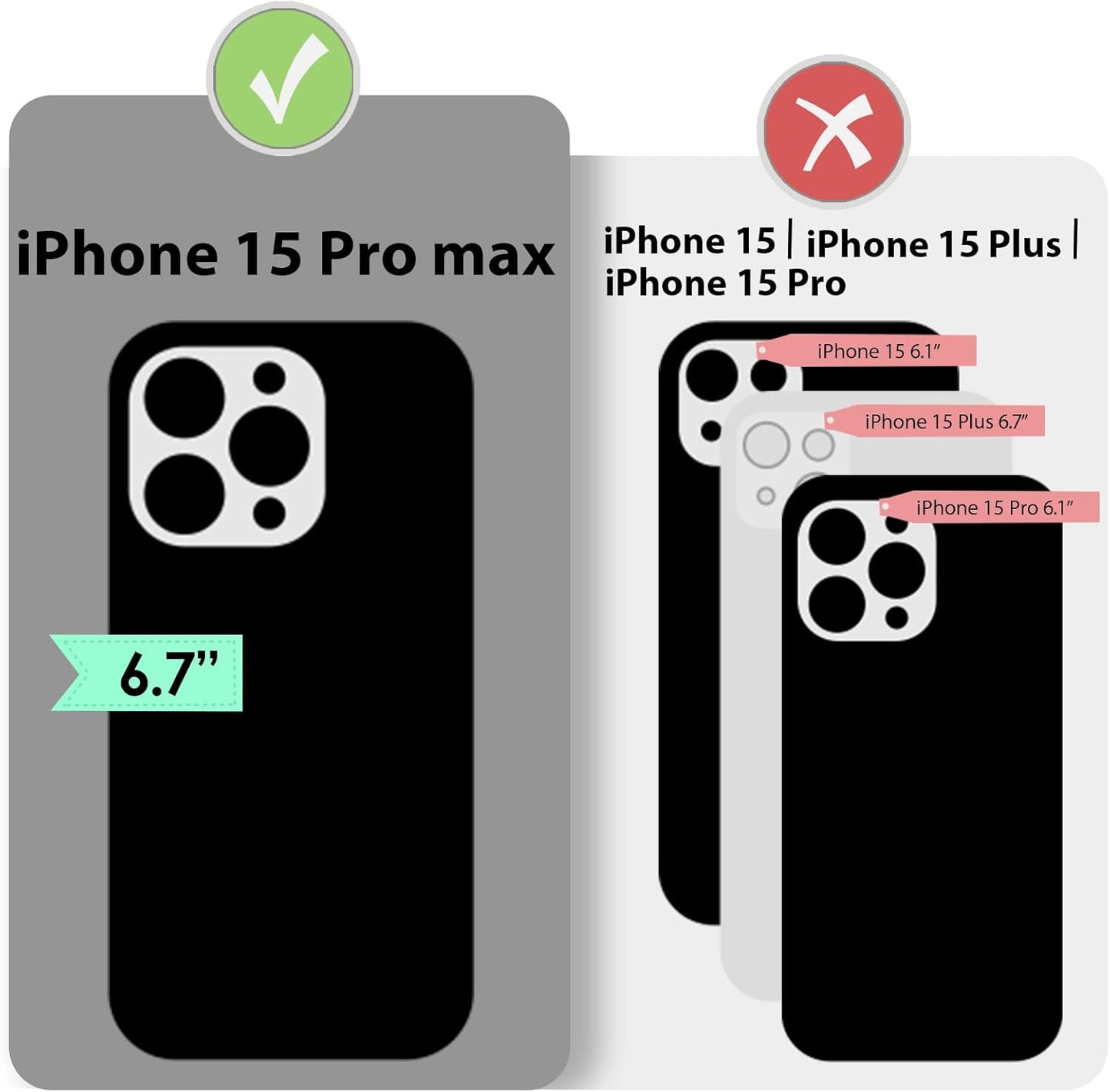 ZVE for iPhone 15 Pro Max Wallet Case with Card Holder Wrist Strap, RFID Blocking Zipper Leather Cover for Women for iPhone 15 Pro Max, 6.7"(2023) - Black"