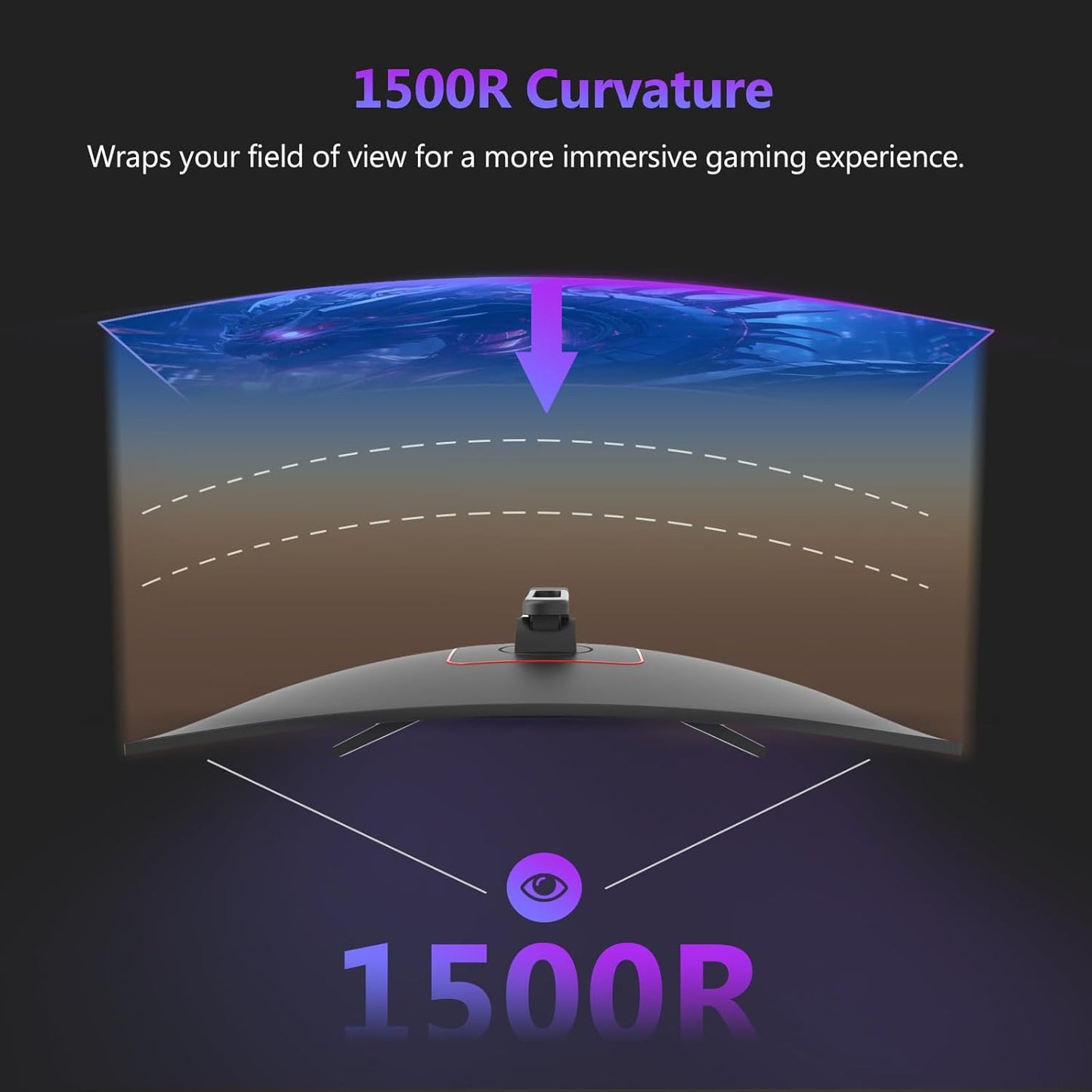 Z-Edge 27 inch Curved Gaming Monitor, FHD 1080P 300Hz 240Hz PC Monitor, Ultra-Fast MPRT 1ms Curved Monitor, 1500R, 16.7M Colors, UG27H Frameless Bezel, 2X DP 1.4 Ports and 2X HDMI 2.0 Ports