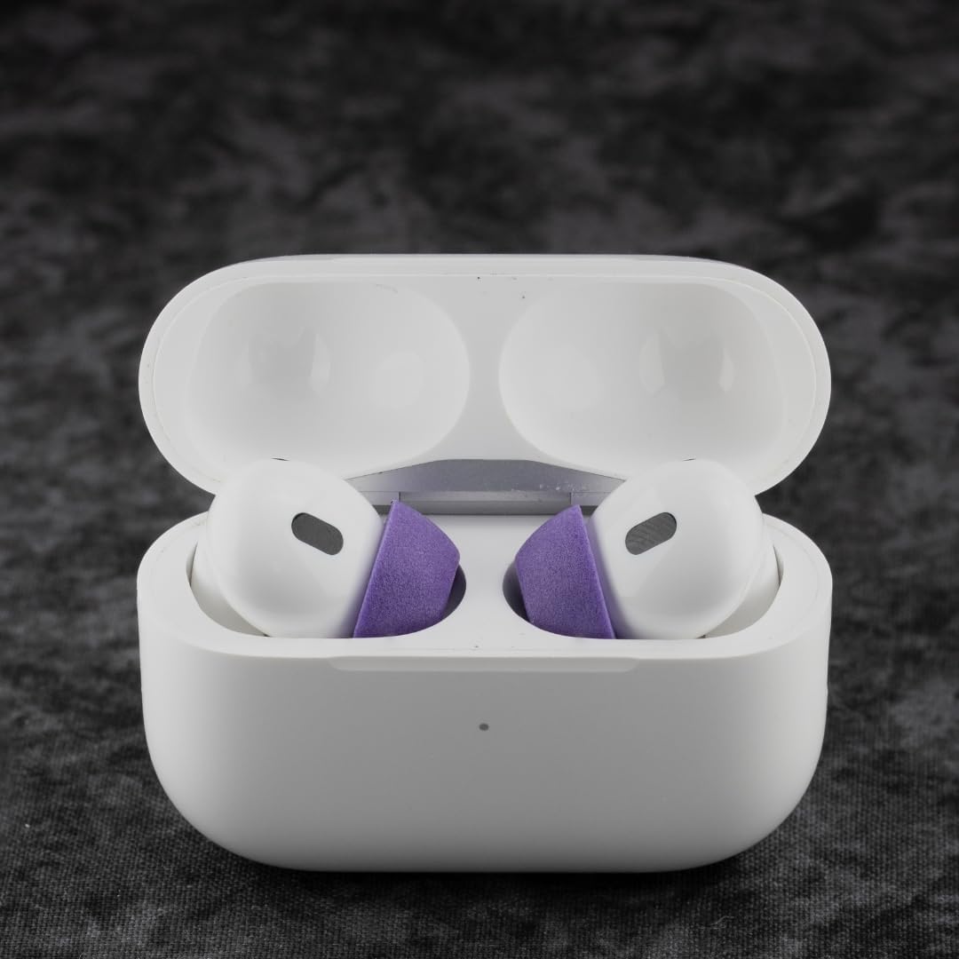 Comply TrueGrip MAX | Premium Memory Foam Replacement Earbud Tips for Apple AirPods Pro 1 & 2 | Long Lasting Comfort, MAX Durability, Secure Fit, Superior Noise Isolation| Purple (Small) (3 Pairs)