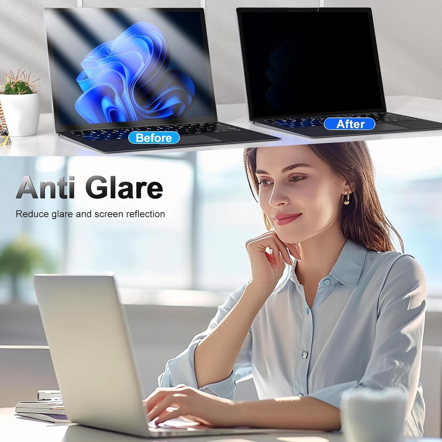 FILMEXT Privacy Screen for Microsoft Surface Laptop 13.8 inch 7th Generation Model 2036/2107, Anti-Spy Filter Anti-Glare (for Surface Laptop 7th 13.8" Privacy Screen Protector 2024)"