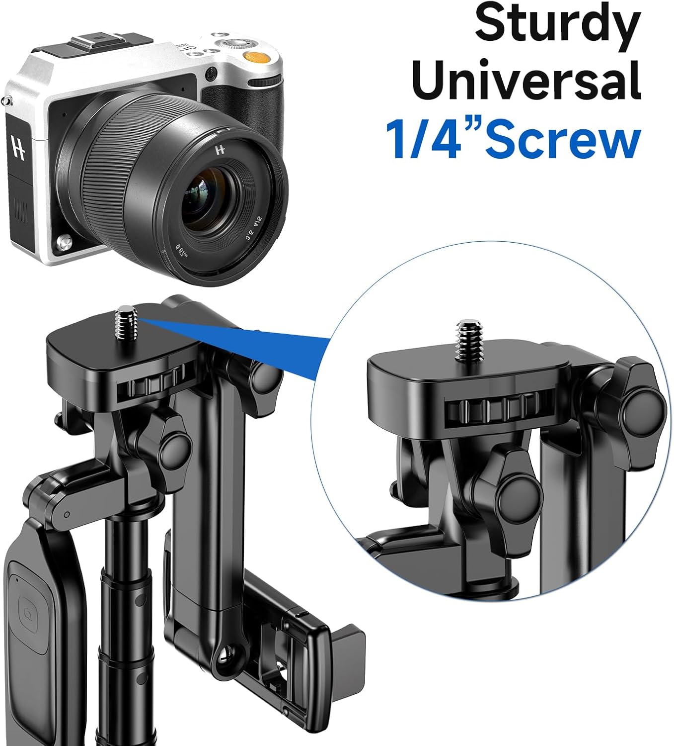Tripod for iPhone, Selfie Stick for iPhone with Remote, Phone Tripod for Recording, Compatible with All Cell Phone and Camera X70 (80")
