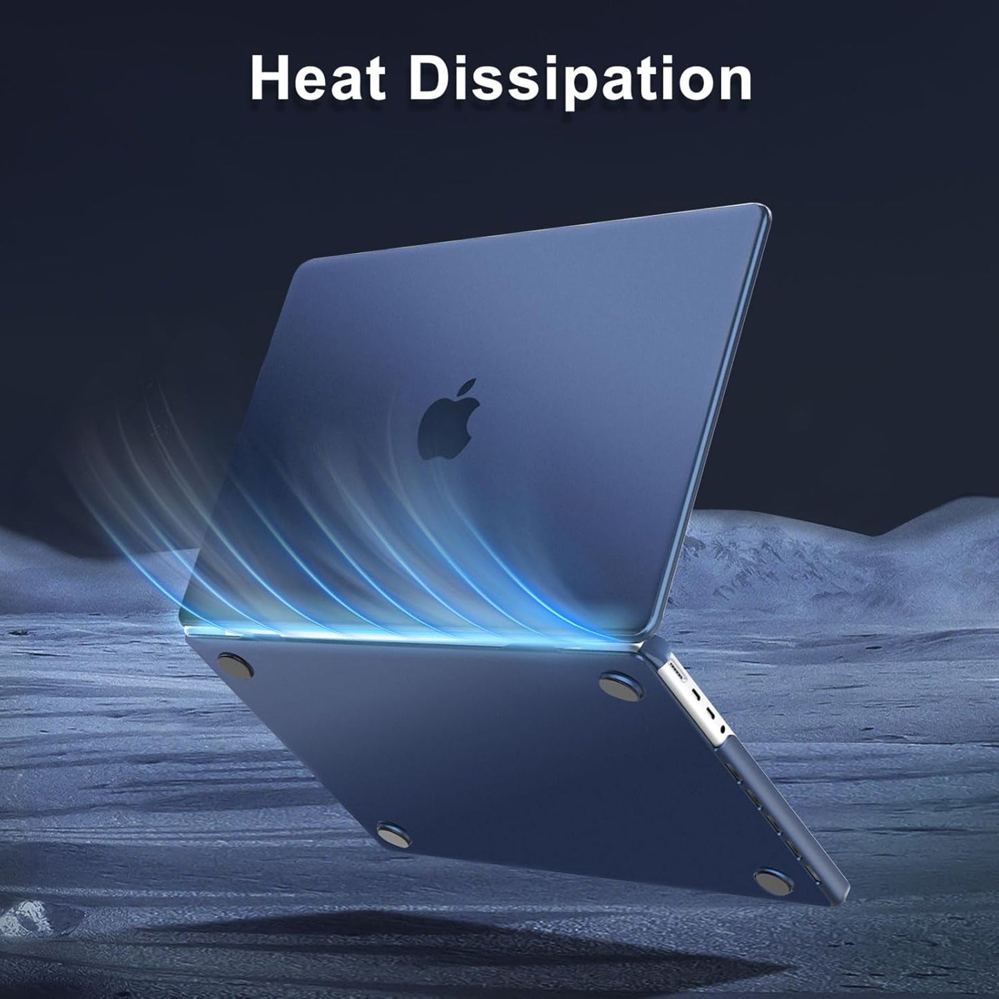 MOSISO Compatible with MacBook Pro 16 inch Case 2025 2024 2023 2022 2021 M4 M3 M2 M1 A3403 A3186 A2991 A2780 A2485, Natural Original Color Hard Case&Keyboard Cover&Screen Film&Type C, Midnight Blue