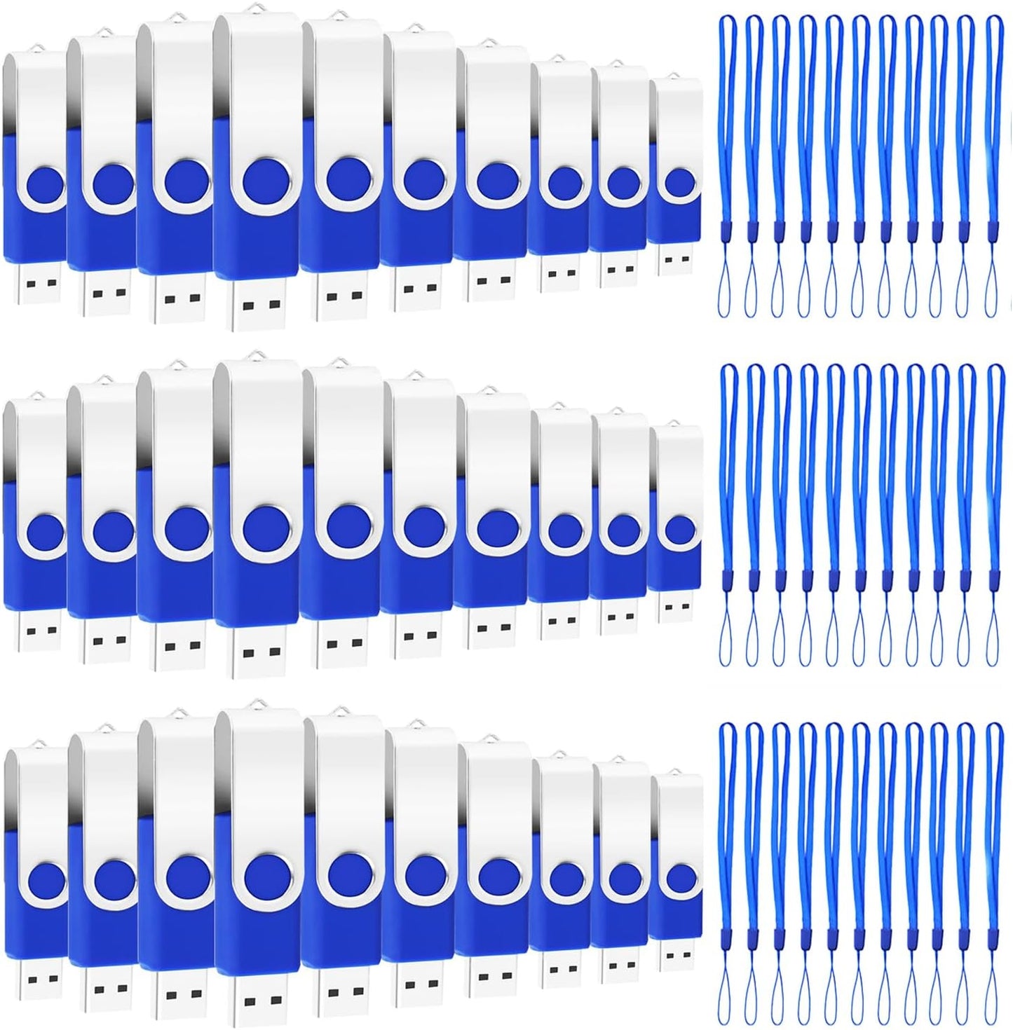 200 Packs of 16GB Flash Drives Bulk EASTBULL Flash Drives Pack 16GB USB2.0 Thumb Drives Bulk with Strings (200PCS)