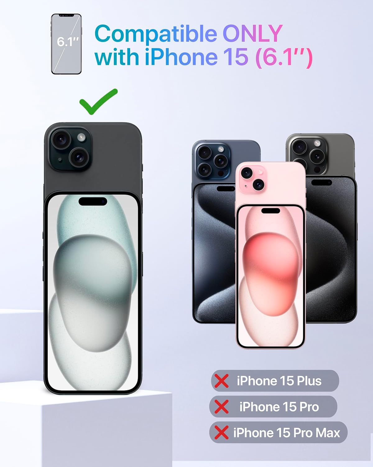 TORU CX Slim for iPhone 15 Case Wallet | Protective Shockproof Heavy Duty Cover with Hidden Card Holder & Card Slot | Mirror & Wrist Strap Included - Flowers