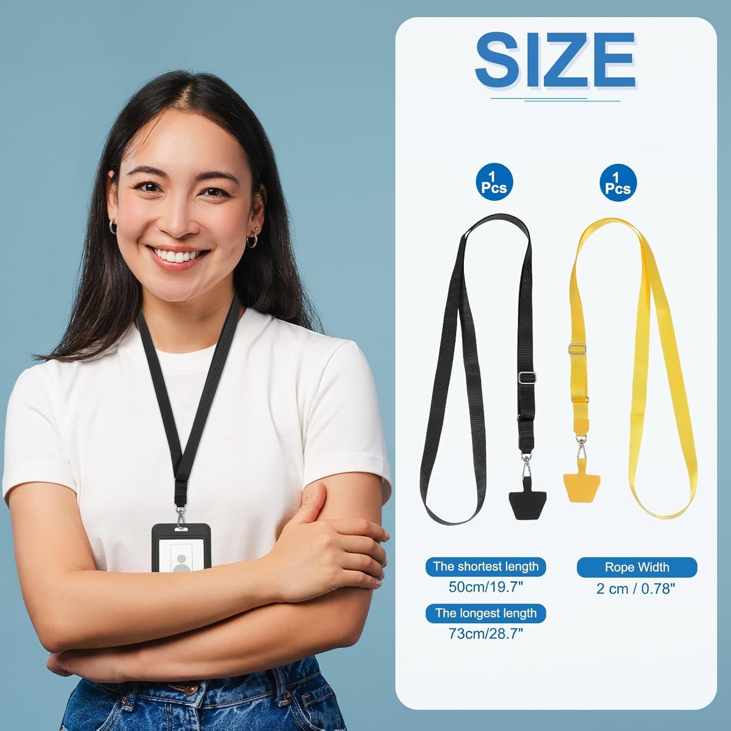 PATIKIL Smart Phone Lanyard with Patches for Most Smartphones Badges Keychain