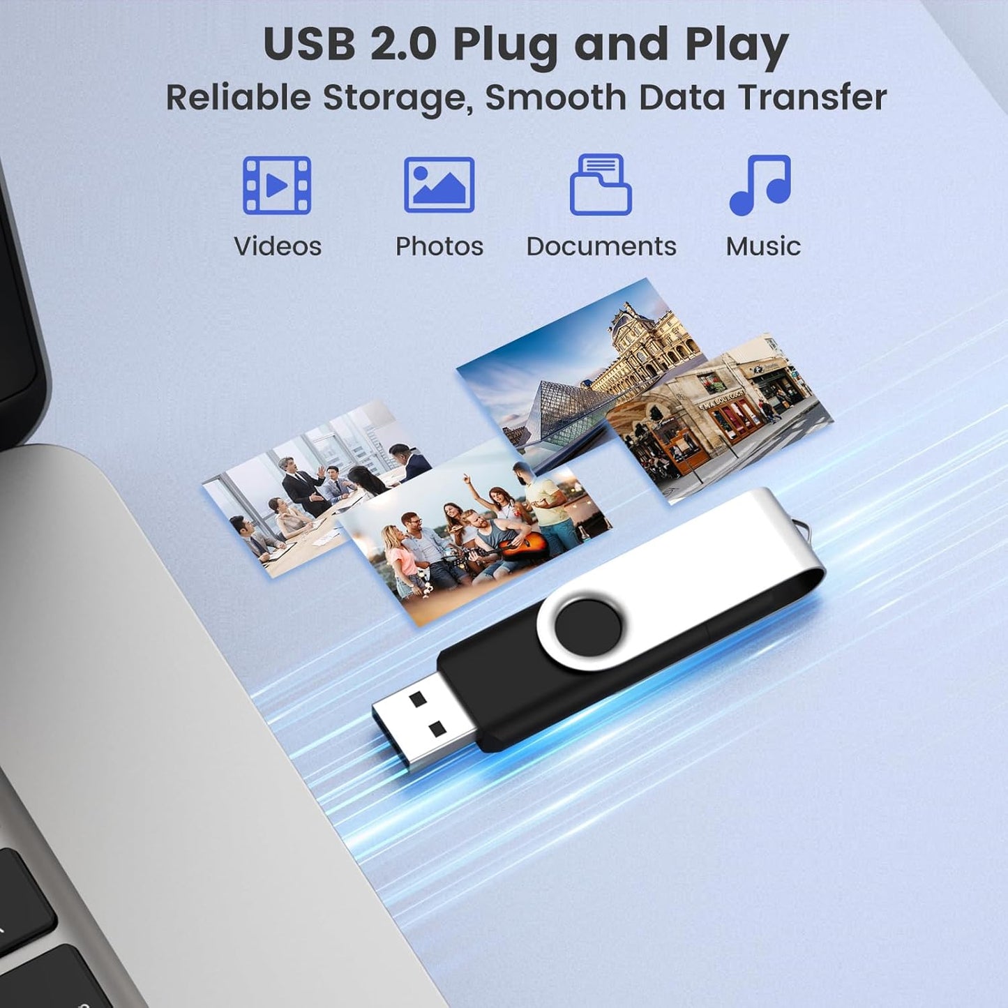 Customizable 128MB Flash Drive 10 Pack, ABLAZE Dual USB 2.0+ Type C Thumb Drives with Logo Personalized USB Memory Sticks (Mixed Colors)
