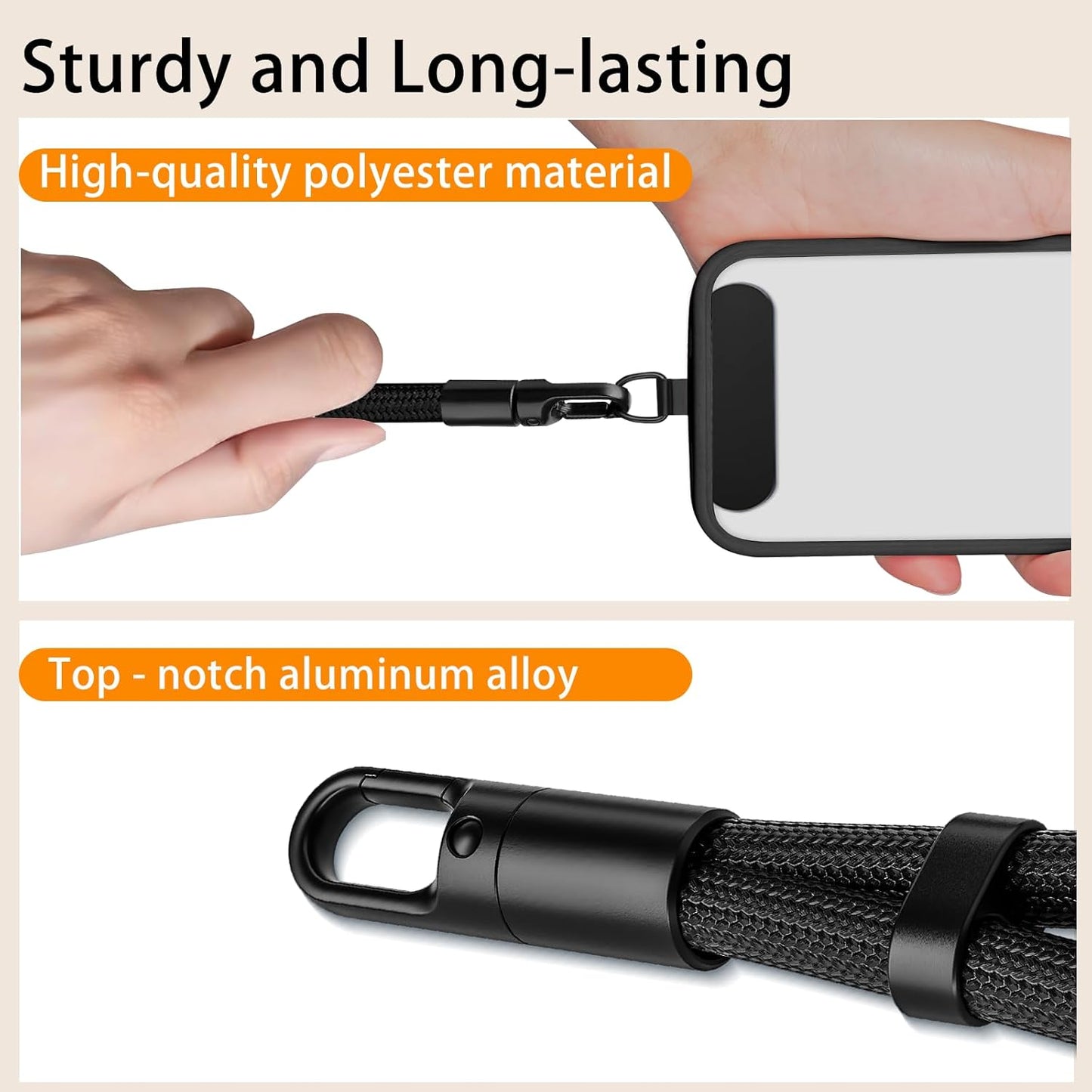 Phone Lanyard, Phone Wrist Strap for iPhone Case Camera, Anti Theft Strap Lanyard with 360° Rotating Hook, Wristlet Wrist for Cell Phone Charm Chain