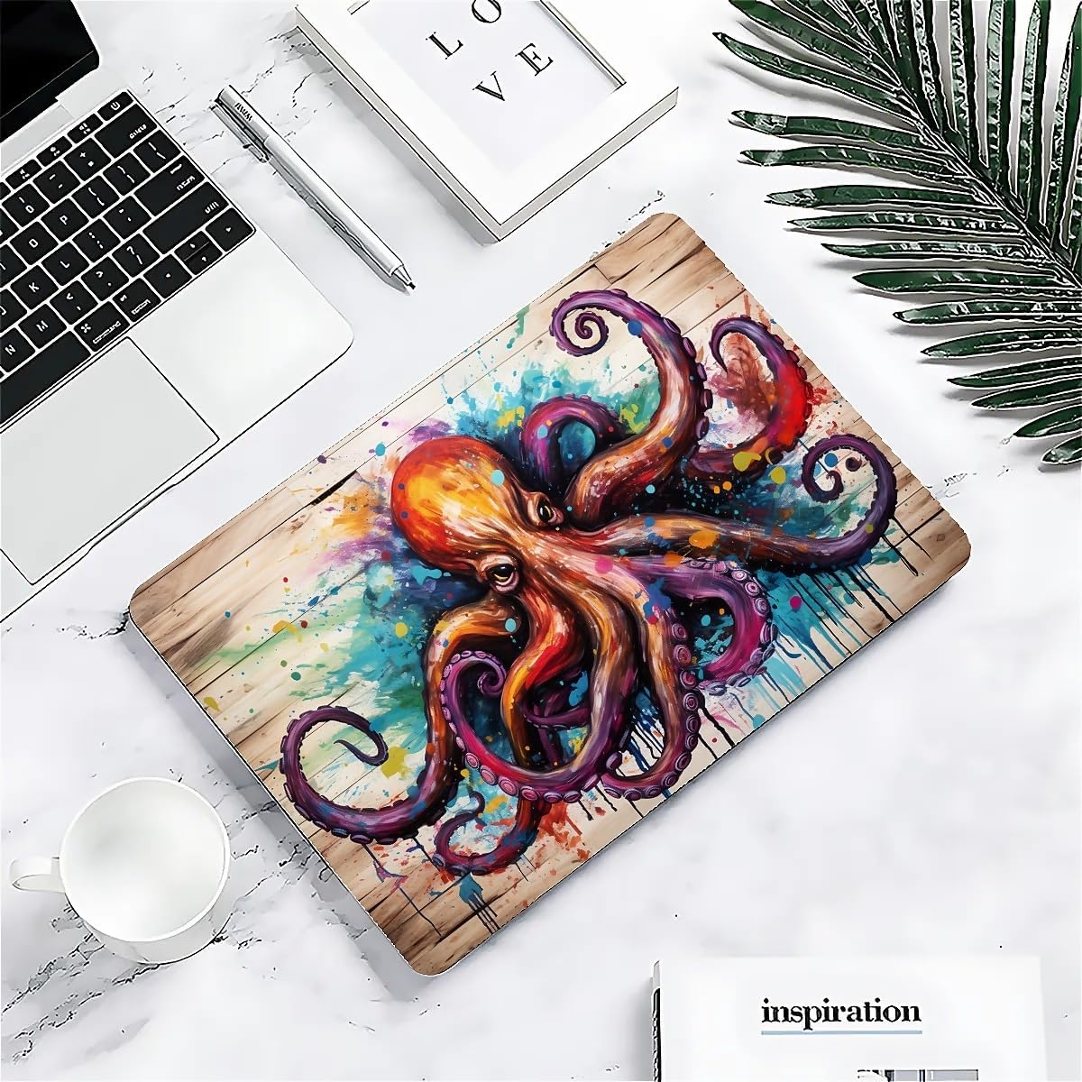 Compatible with MacBook Air 13.3 13.6 Inch Case 2022 2021 2020 2019 Plastic Hard Shell Case Cover,13.6 Air (A2681) M2 2022, Octopus