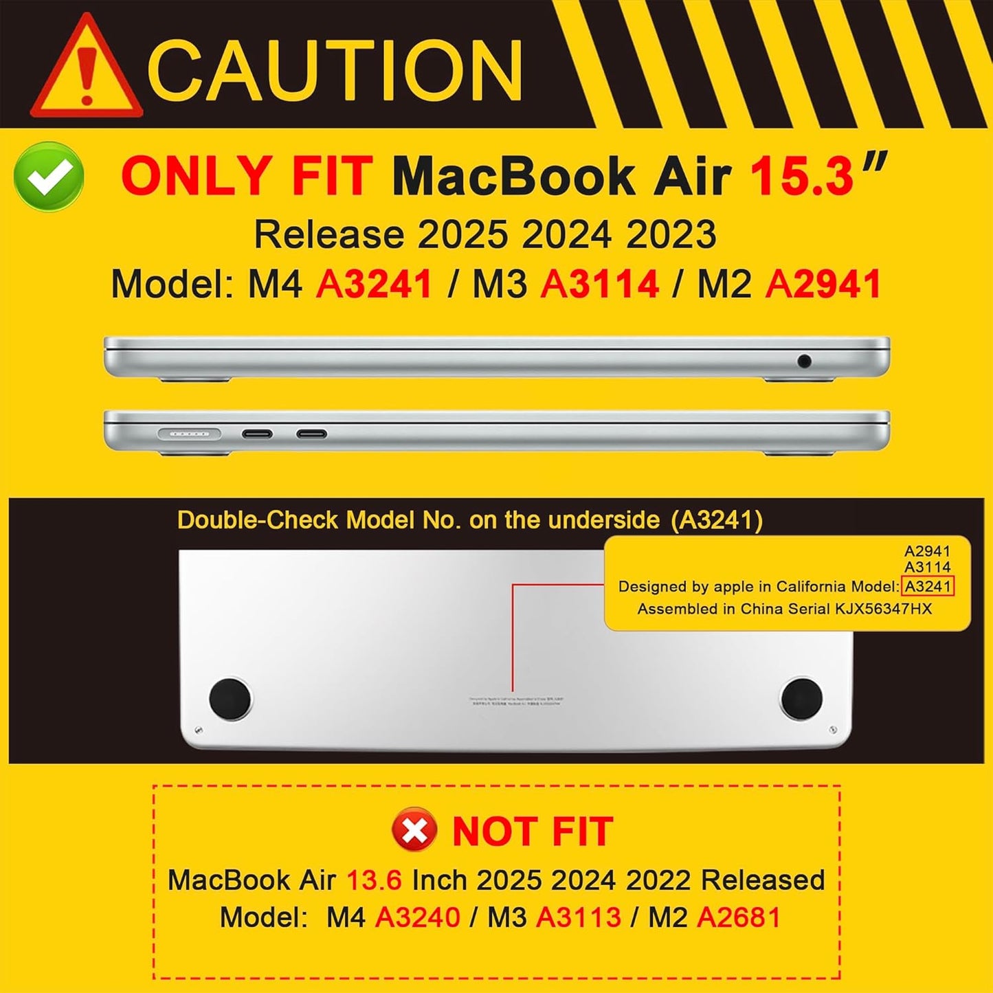 MEEgoodo for M4/M3/M2 MacBook Air 15.3 inch Case 2025 2024 2023, Case Fit Model (A3241/A3114/A2941) for MacBook Air 15 inch, Laptop Hard Shell with Keyboard Cover, Golden Lotus