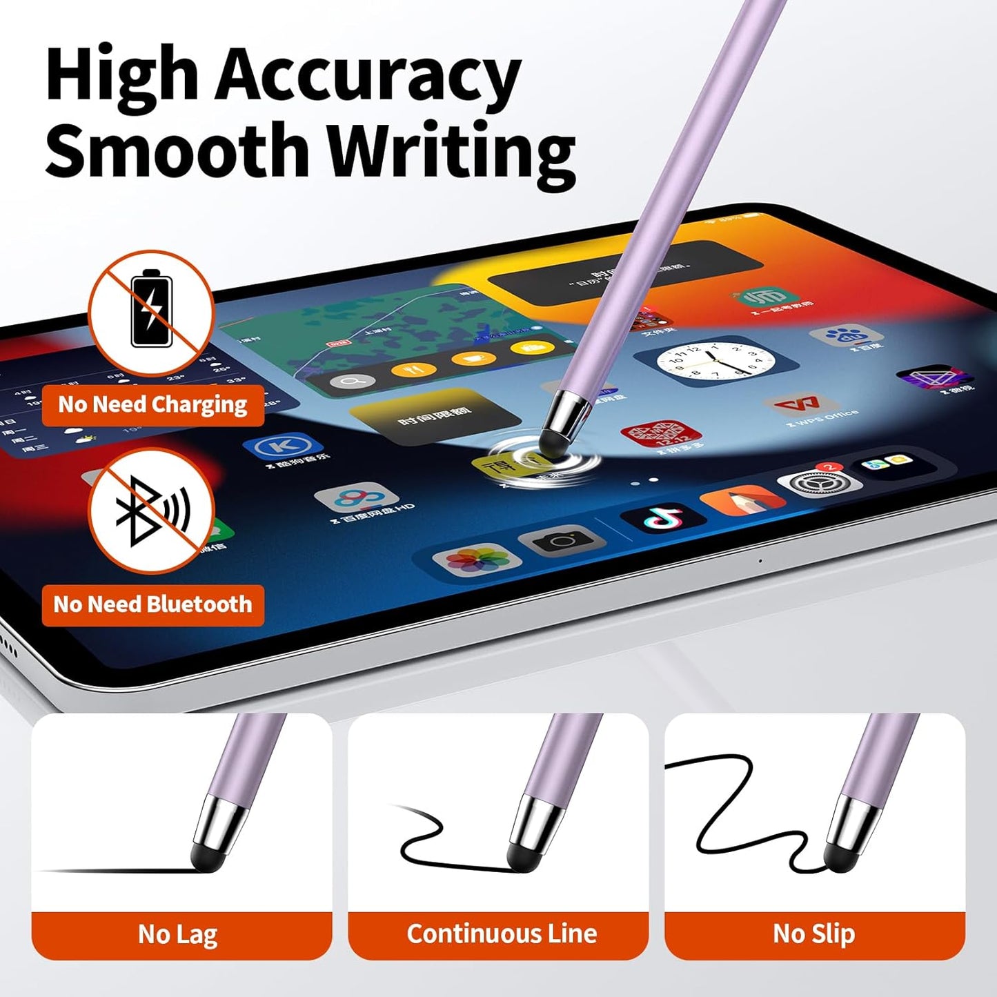 10 PCS Stylus,Stylus Pen for Touchscreen,Stylus 2-in-1 High Sensitivity & Precision Suitable for All Touch Screens of iPhone/ipad/Android Tablets(10 Stylus Pen + 20 Tips)
