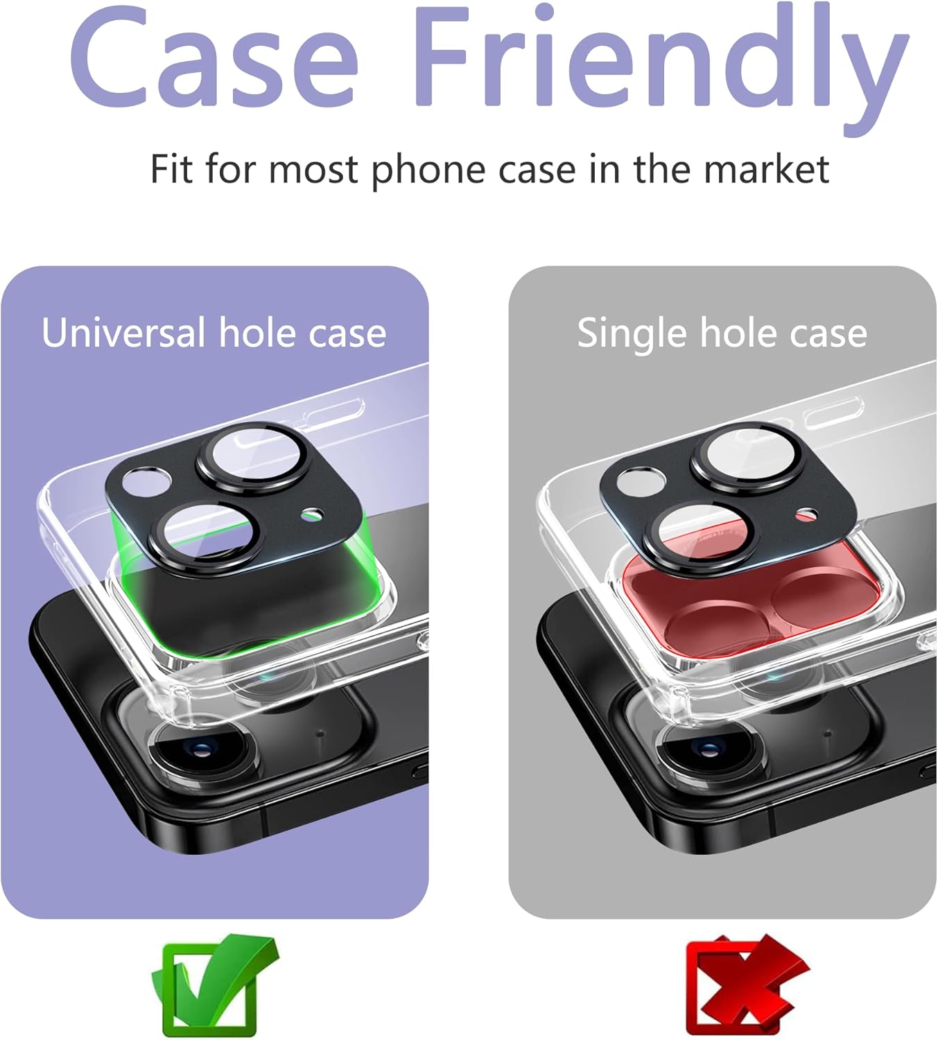 2 Pack Camera Lens Protector for iPhone 15 / iPhone 15 Plus,[Not Easy to Breakn ] AR Tempered Glass Strong Adsorption Metal Camera Cover Screen-yellow