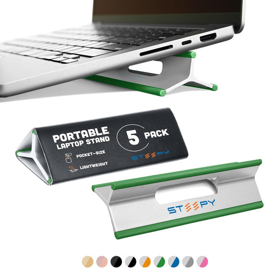 Steepy Adjustable Laptop Stand for Desk - 3 Heights Computer Stand - Laptop Riser for Desk