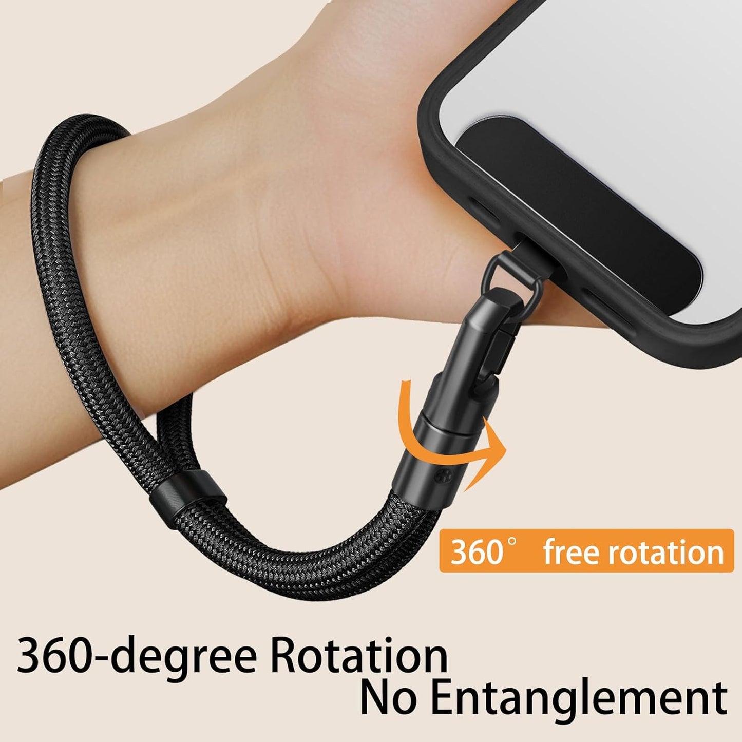 Camera Wrist Strap, Phone Wrist Strap for iPhone Case Camera, Anti Theft Strap Lanyard with 360° Rotating Hook, Wristlet Hand Strap for Phone Chain Charm
