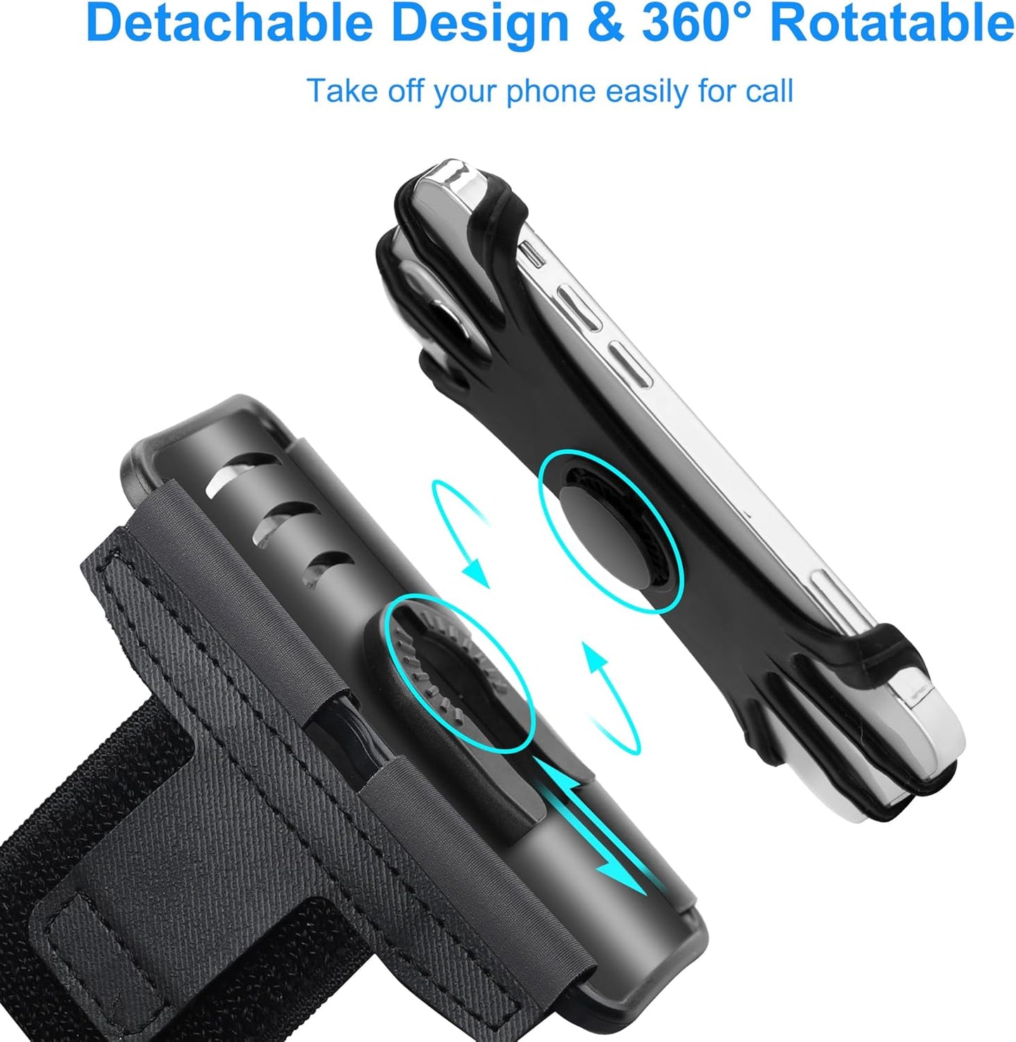 Newpponn Cell Phone Holder Armband - Reflective & Adjustable Wristband Strap Arm Bands Case Compatible with iPhone 16 15 14 13 12 Mini Pro Max Plus Samsung Galaxy Pixel for Workout Exercise Sports