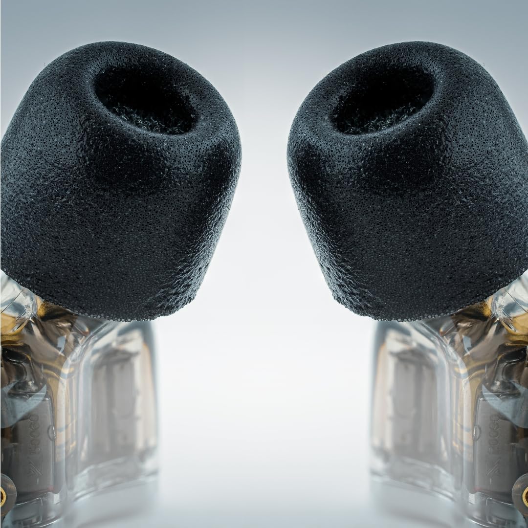 Comply 600 Core Series | Memory Foam Replacement IEM Ear Tips for Truthear, Sennheiser, Moondrop & More | Superior Noise Isolation, Ultimate Comfort, Secure Fit | Black, Small (3 Pairs)