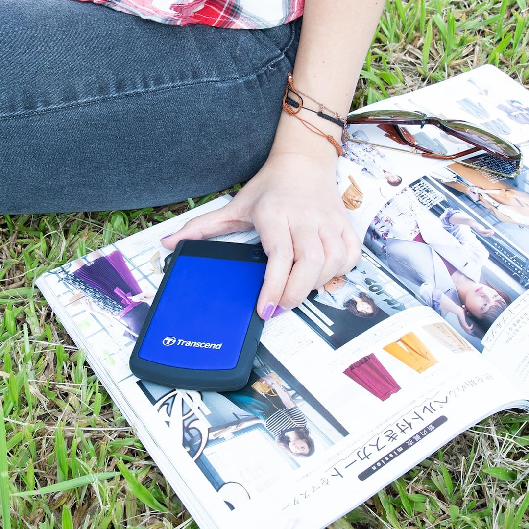 Transcend 2TB USB 3.1 Gen 1 StoreJet 25H3B SJ25H3B Rugged External Hard Drive TS2TSJ25H3B