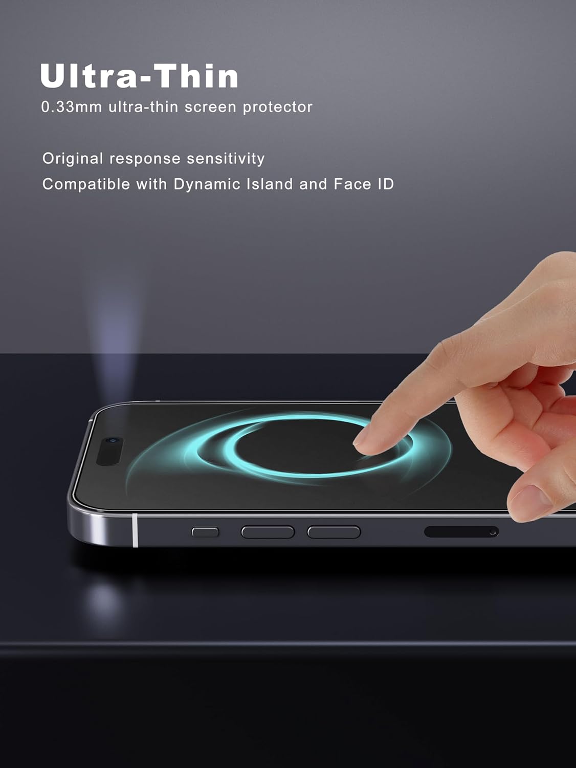 2 Pack for iPhone 16 Plus Matte Screen Protector 6.7 inch, Anti Fingerprint Anti Glare Screen Protector Tempered Glass Easy Installation