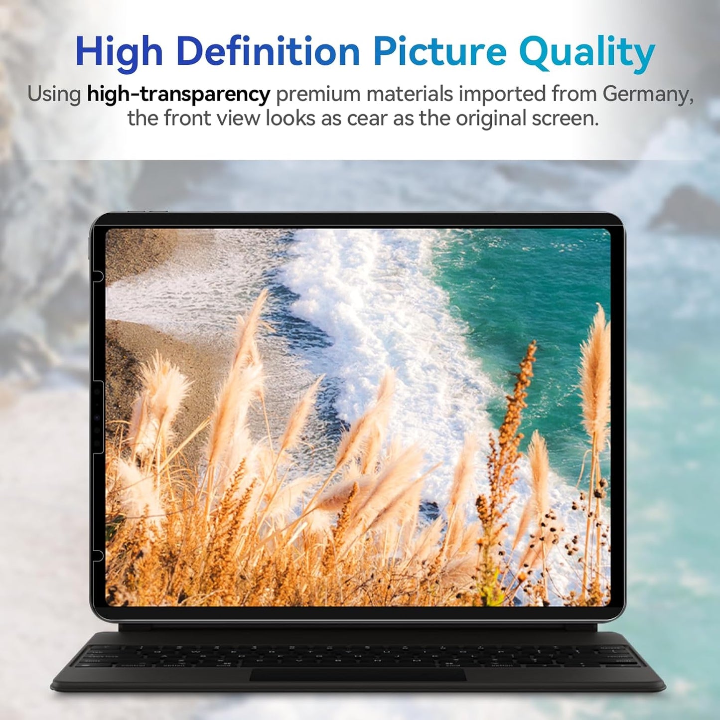 Protescreen Magnetic Privacy Filter for iPad Pro 13 Inch 7th (2024, M4), 1 Count, Matte, Polyethylene Terephthalate, 12.9 inches, 1x1 inches, Blue Light Block, Anti-Glare, Anti-Spy