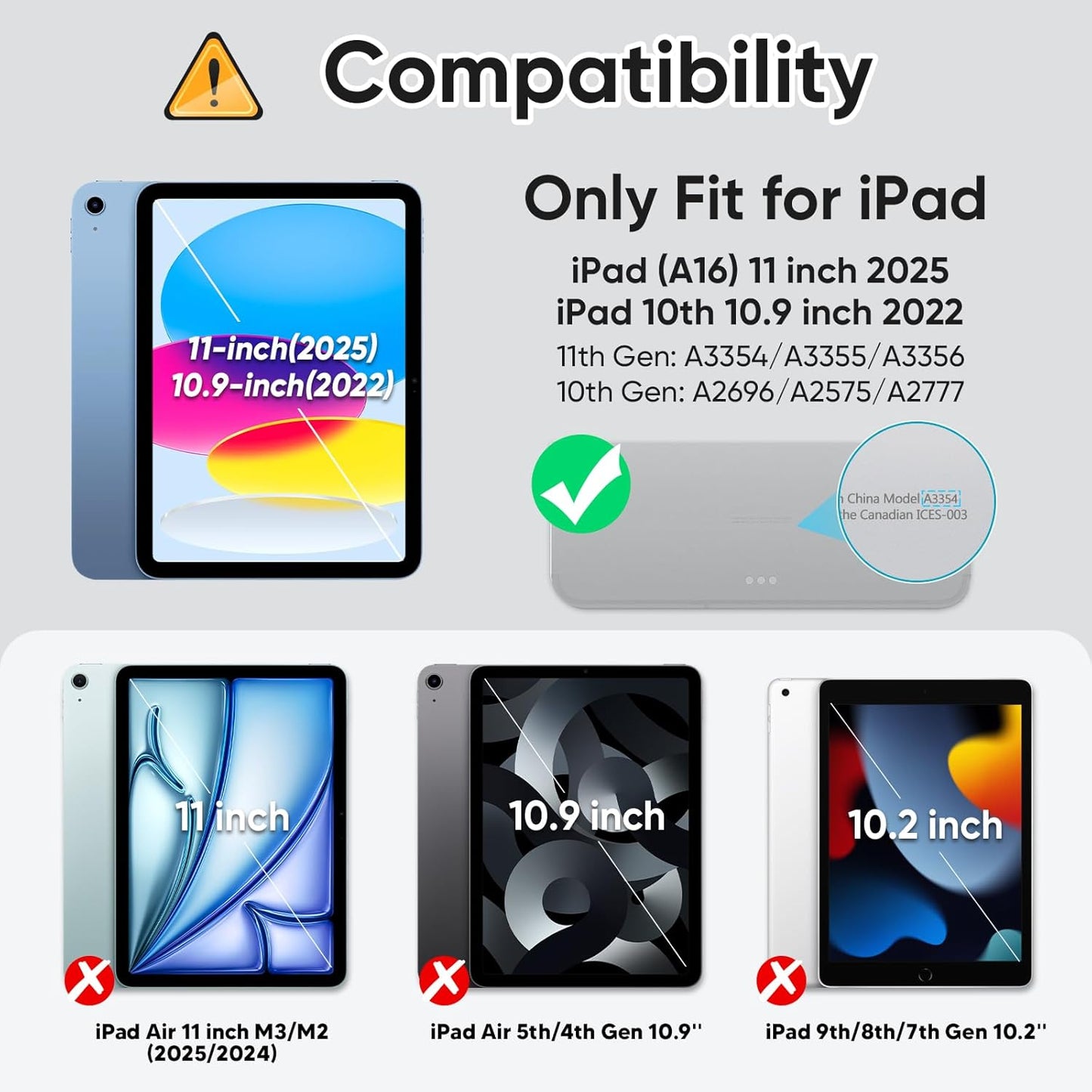 SCSVPN Case for iPad (A16) 11th Generation 11 Inch 2025 / 10th Generation 10.9 Inch 2022, Shockproof Protective Case with Screen Protector, Pencil Holder, Rotating Stand, Hand/Shoulder Strap - Blue