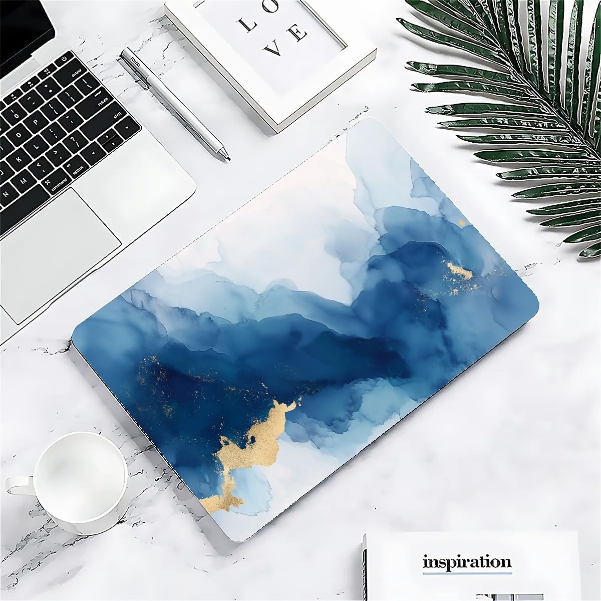 Compatible with MacBook Air 13.3 13.6 Inch Case 2022 2021 2020 2019 Plastic Hard Shell Case Cover,13.6 Air (A2681) M2 2022, Blue Marble