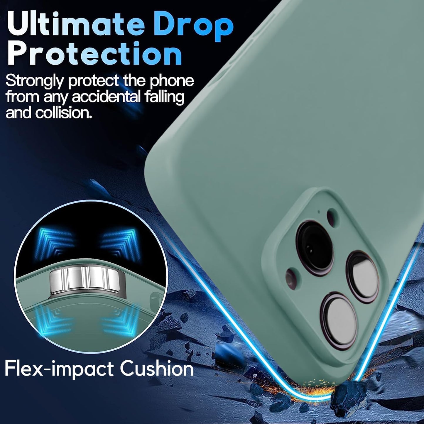 Blaspins Crossbody Strap Phone Case for iPhone 13 Pro Max, Adjustable Rope, Belt Neck Lanyard, String Detach Lanyard,Drop Proof Sturdy,Wrist Hand Free Protective Cover 6.7 inch 13 Pro Max - Pine Green