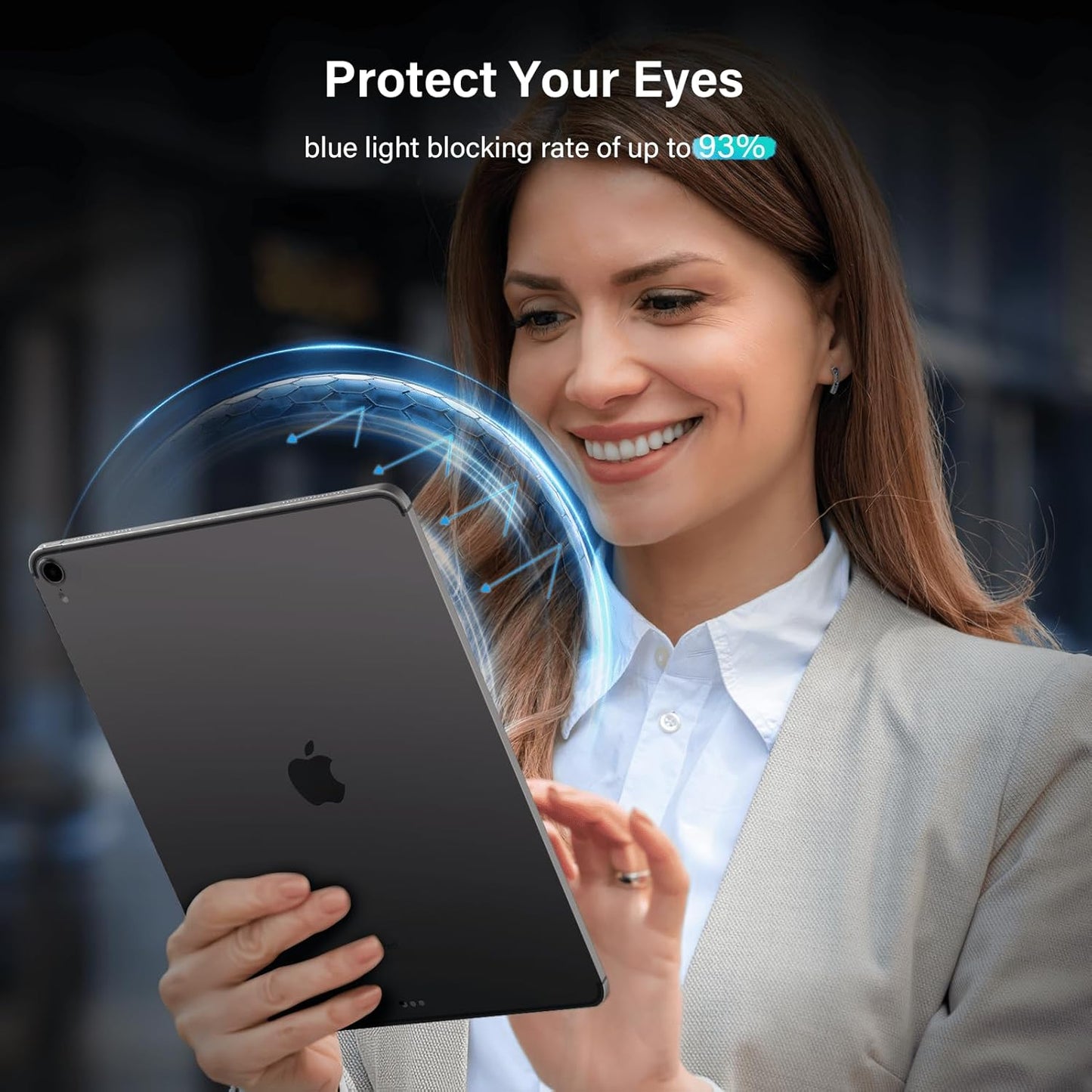 Magnetic Full Privacy Screen for iPad Air 11 inch M2/M3 (6/7th Gen，2024/2025) Case Friendly Blue light Blocker Anti-glare Eye Strain Filter, Removable 360°Anti Spy Film Support Apple Pencil