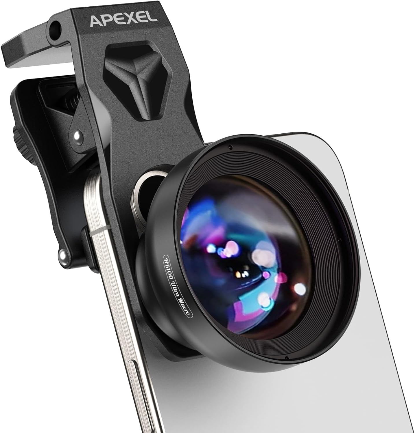Upgraded Professional Macro Lens for Smartphone, HB100U Macro Photography Lens for iPhone, Aluminum Phone Camera Lens Kit with Universal Clip. Phone Lens Attachment Fit for iPhone, Android Phone.