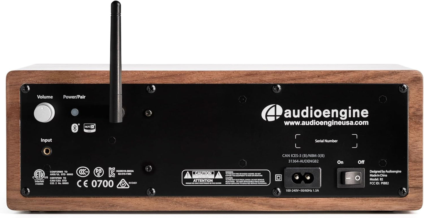 Audioengine All in One A2+ (B2) Portable Wireless Speaker - Audio with Lossless aptX Bluetooth and Analog Audio Input for Phone, Tablet, and Computers