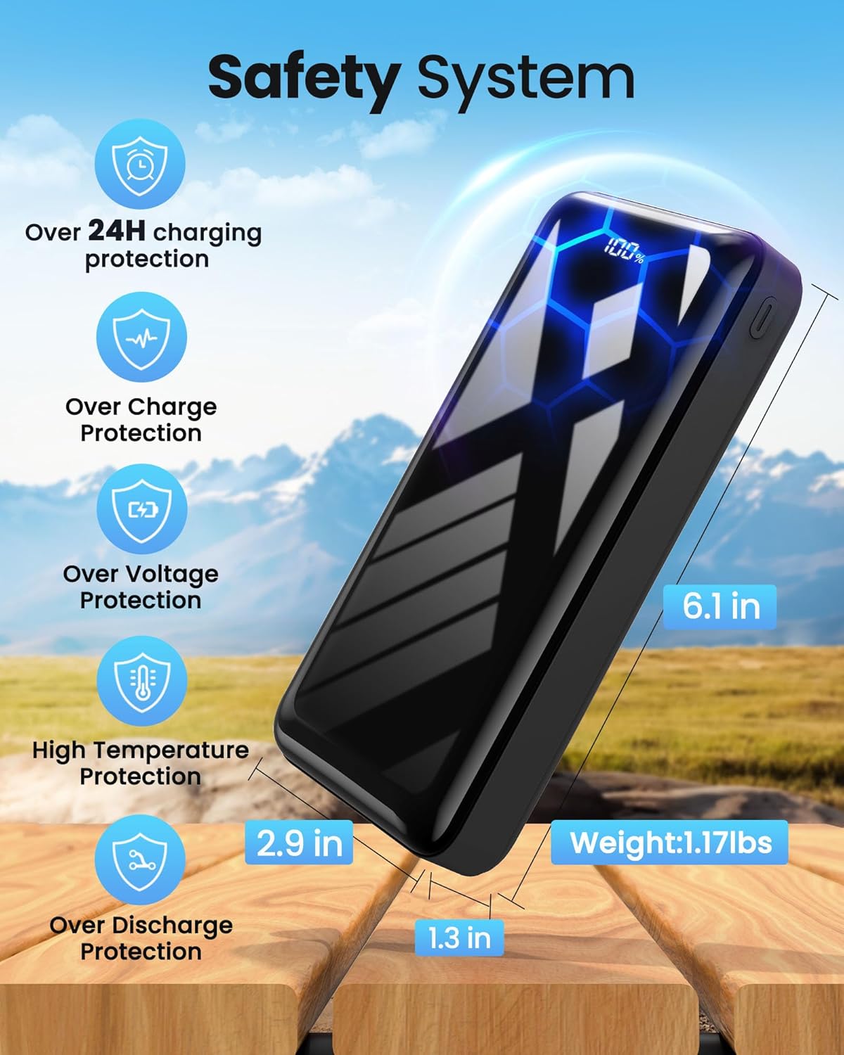 Power Bank 50000mAh 22.5W Fast Charging Portable Charger, USB C Quick Charge with 3 Outputs & 2 Inputs, LED Display, Huge Capacity External Cell Phone Battery Pack for iPhone, Samsung, iPad
