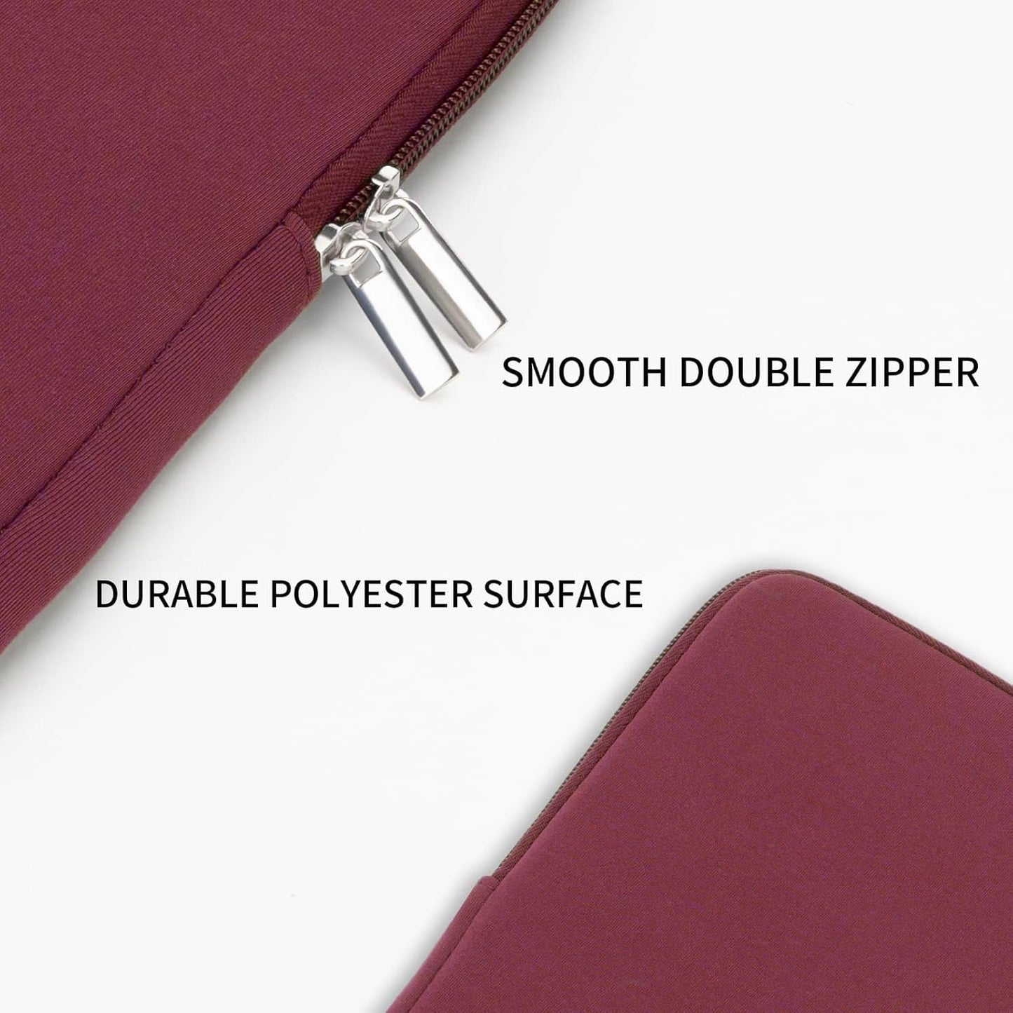 RAINYEAR 14 Inch Laptop Sleeve Protective Case Soft Lining Padded Zipper Cover Carrying Bag Compatible with 14" Notebook Computer Tablet Ultrabook Chromebook (Red, Upgraded Version)