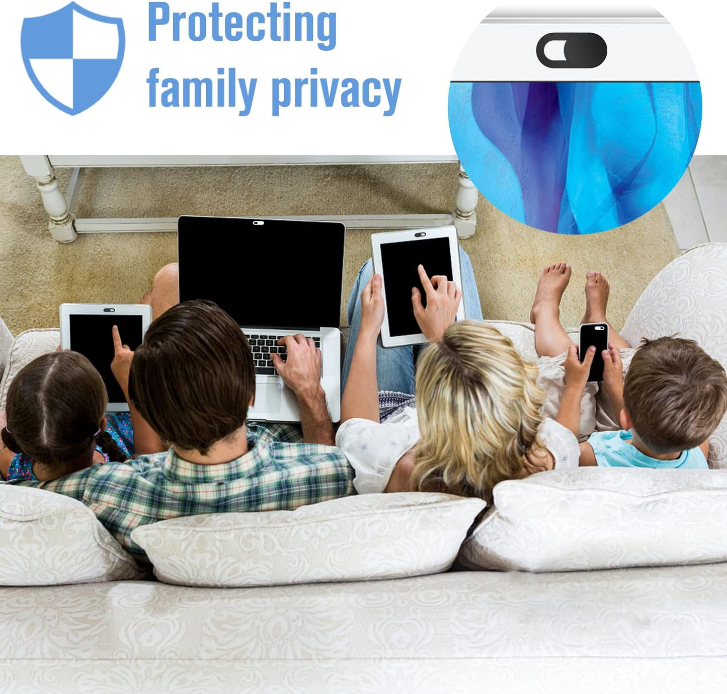 Laptop Camera Cover Slide, [8 Pack] Ultra-Thin Webcam Cover Compatible with MacBook,Laptop,PC,Computer,iMac,iPad, iPhone 6/7/8 Plus. 0.022in Thick Web Blocker Protect Your Privacy and Security