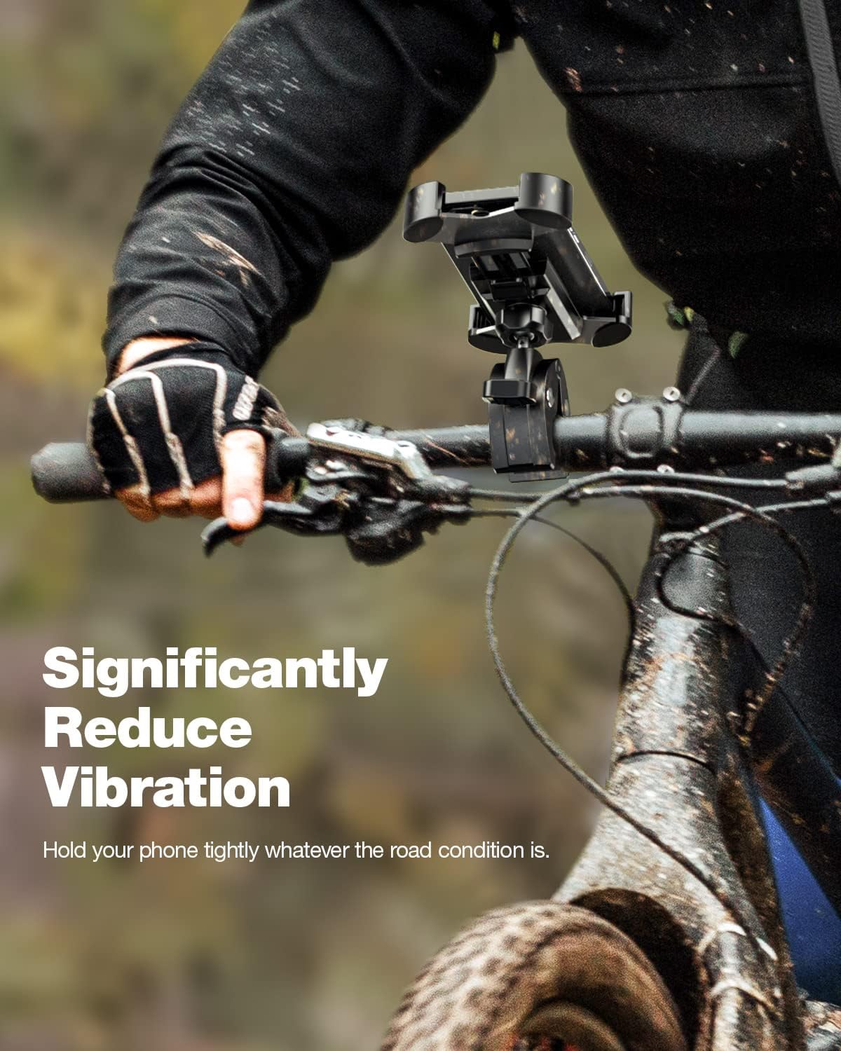 Universal Bike Phone Mount,Motorcycle Phone Holder-Sturdy and Secure,One-Hand Operation,360°Rotation,Security Lock,Compatible for All iPhone Series and Other 4.7"- 6.8"" Cellphone."