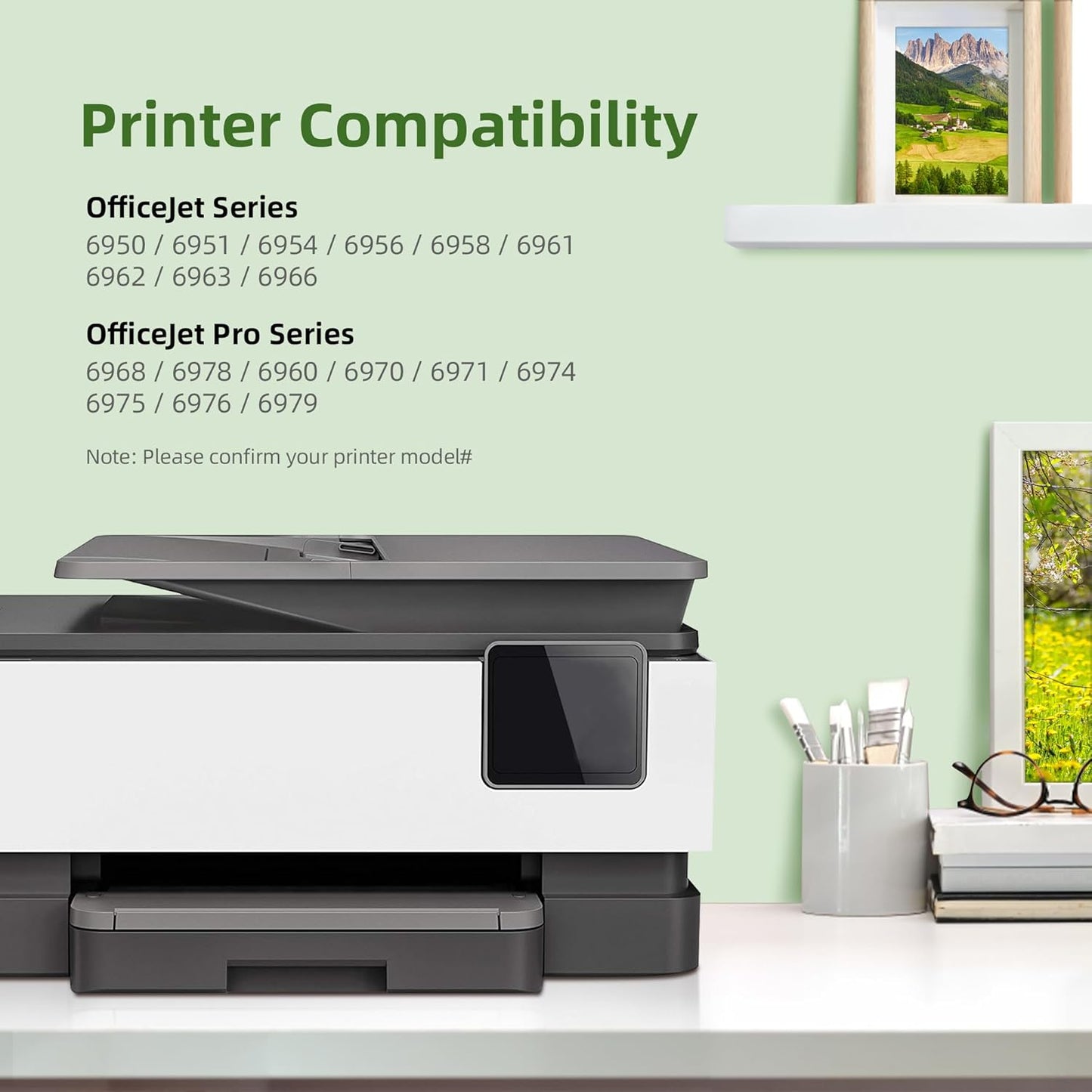 902XL Ink Cartridges for Printers 5 Pack Replacement for 902XL Ink Cartridges Combo Pack 902XL Works for 6958 6962 6950 Pro 6978 6968 6975 Printer T0A39AN, Cyan Magenta Yellow 2 Black
