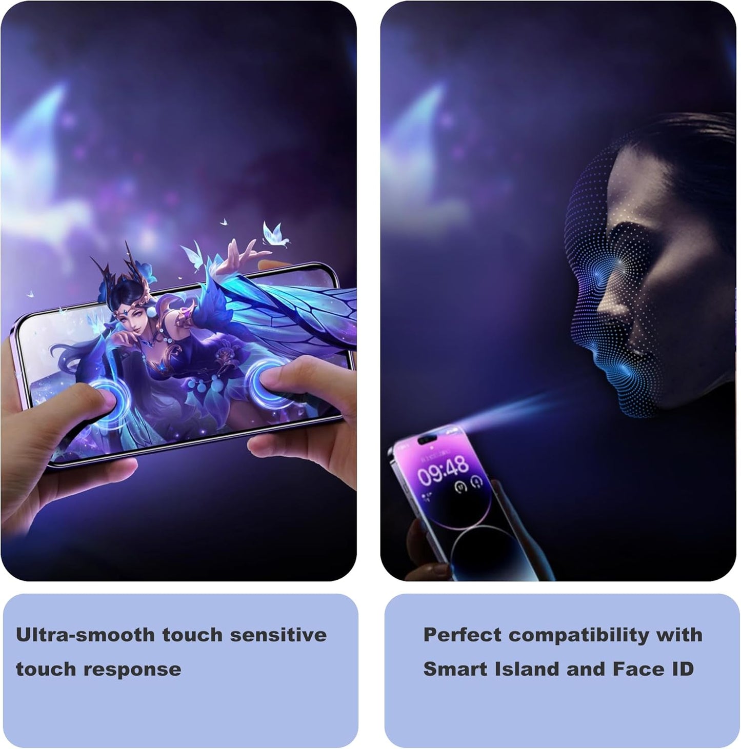 Matte Privacy Screen Protector for iPhone 13ProMax and iPhone 14Plus Screen Protector Anti-Glare, Anti-Spy Tempered Glass Film, Smooth and Responsive Touch Anti-Scratch Glass