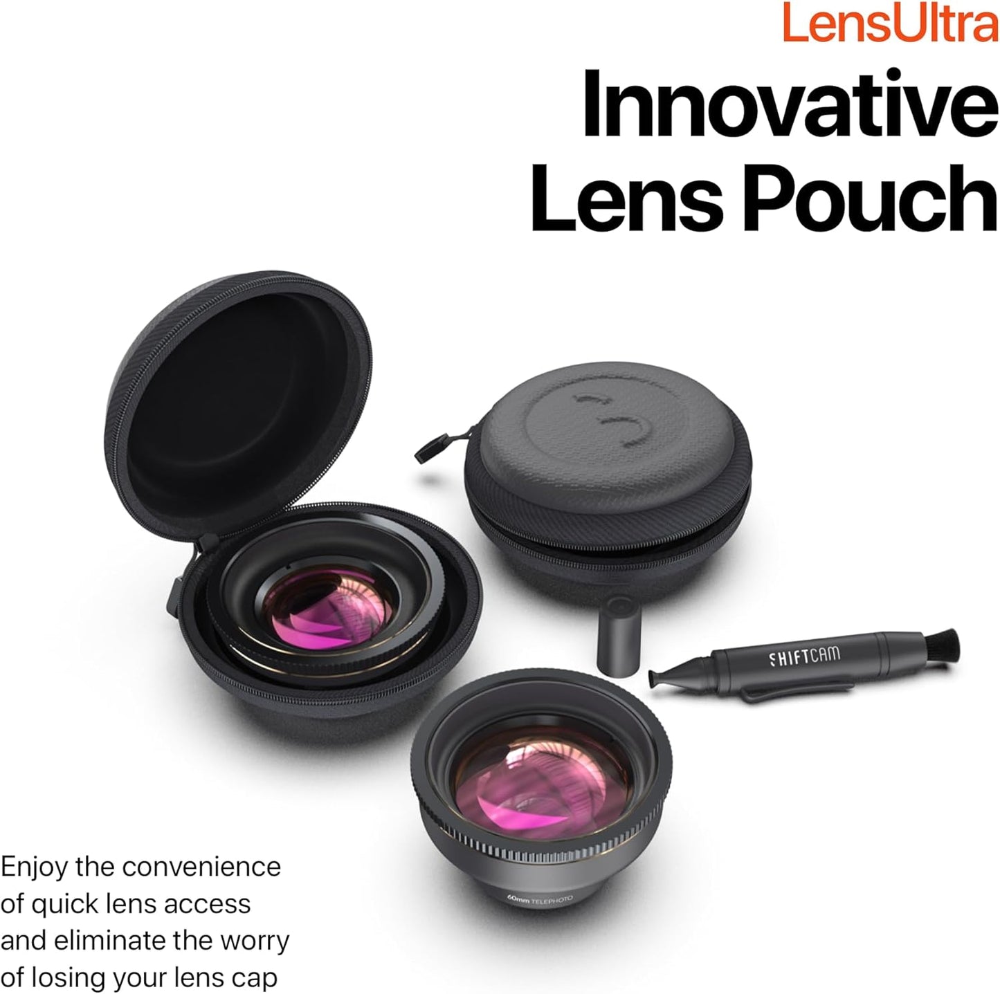 ShiftCam LensUltra 200° Fisheye Phone Camera Lens – 0.2X Magnification, 200° Ultra-Wide Angle – Fisheye Lens for iPhone & Android, Immersive Group Selfies and Creative Photos – Lens Only