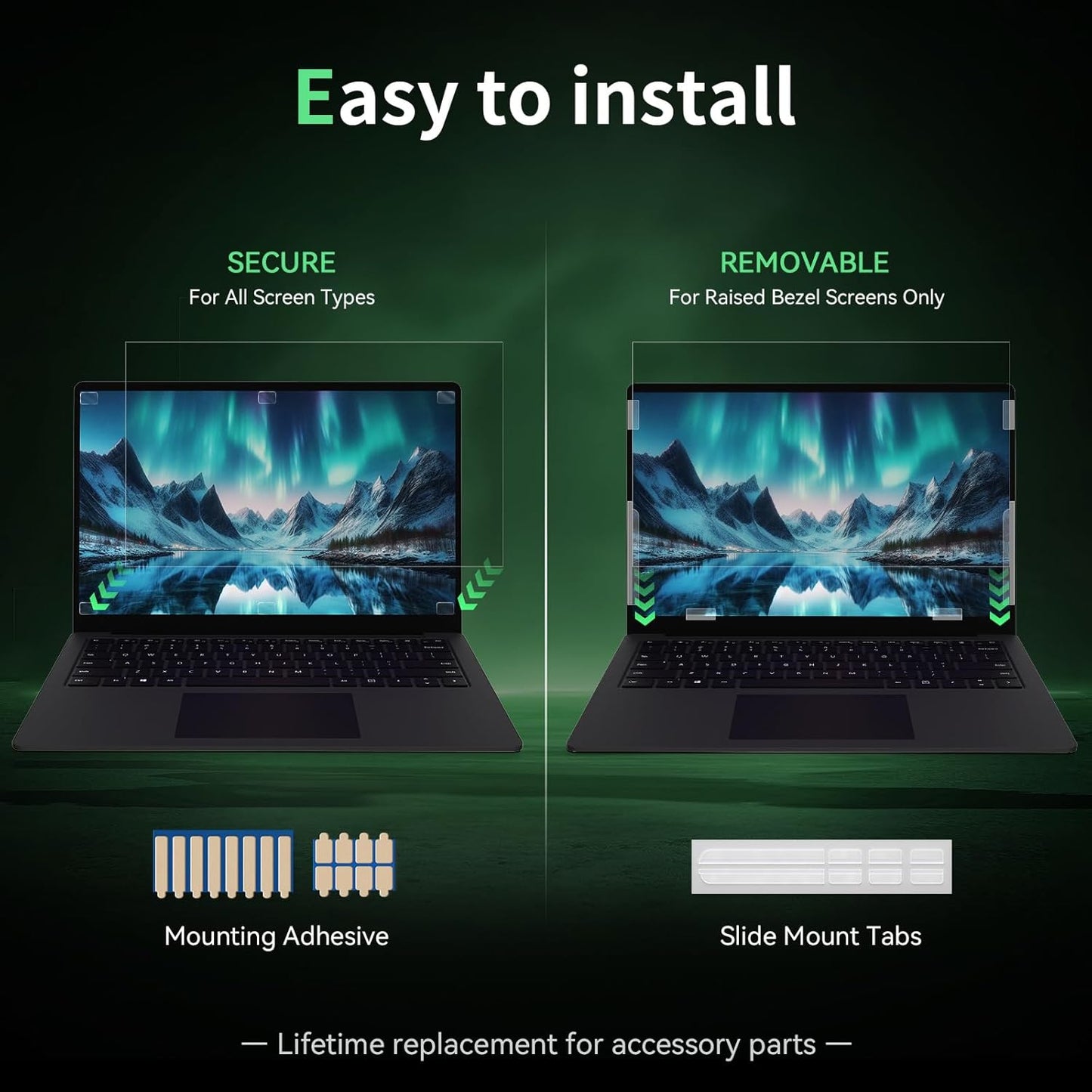 Laptop Privacy Screen 16 Inch, Laptop Screen Privacy Shield 16:10 Aspect Ratio Anti-Glare Blue Light Computer Monitor Protector,Removable 16in Filter for Lenovo HP Dell Acer Asus Thinkpad Envy Xps