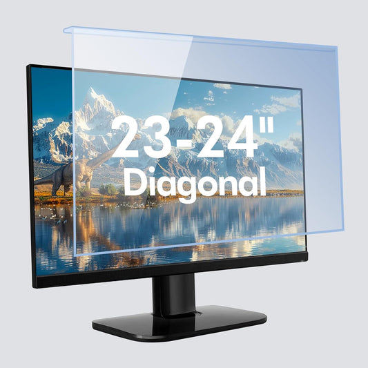 23-24 Inch Blue Light Filter for Computer Monitor, Computer Screen Blue Light Blocker Panel for 23, 23.6, 23.8, 24 Inch Diagonal Widescreen Desktop PC iMac Monitor, HD Not Anti-Glare