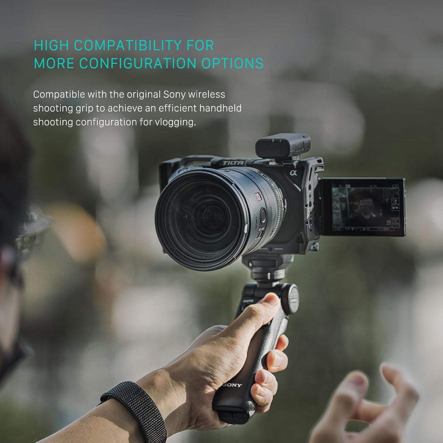 Tilta Camera Cage for ZV-E1 Pro Kit | Includes NATO Top Handle, Cooling System, Rod, LWS Baseplate | Cold Shoe, NATO Rail, M3 and 1/4""-20 Threads Mounts | Silver