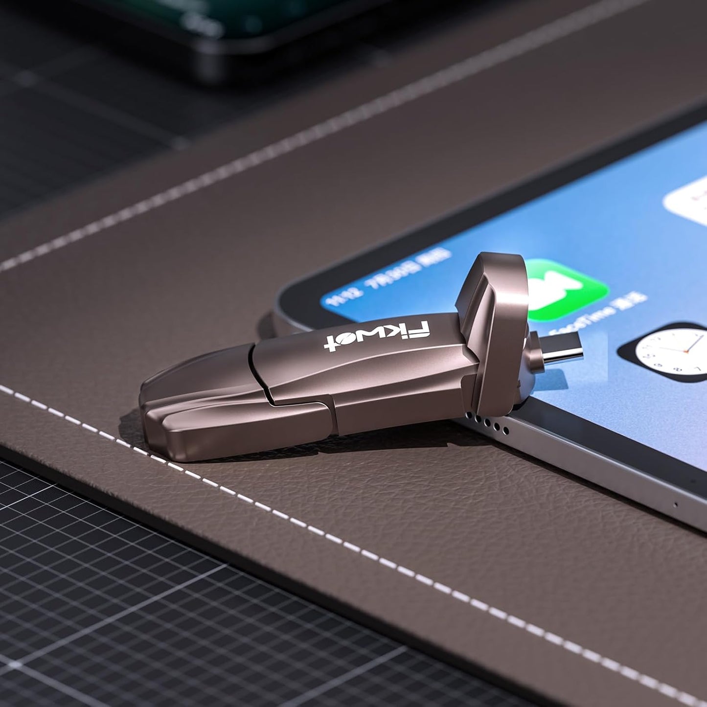 External SSD USB Flash Drive 256GB, Up to 2050MB/s 2-in-1 Type C+ USB A USB3.2 Gen2 Solid State Thumb Drive SSD Stick for iPhone 15/16/Android/Windows/Mac/PC/Laptops
