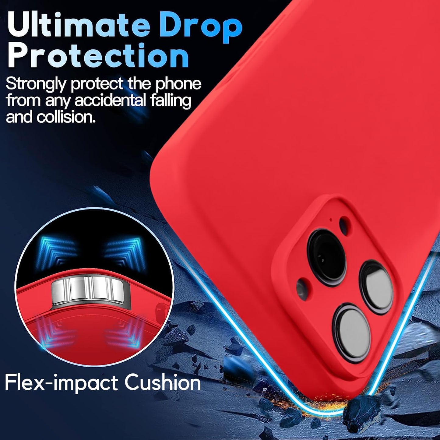 Blaspins Crossbody Lanyard Strap Case for iPhone 14, Neck Cross Body, Adjustable Holder Removable, Drop Protection Shockproof, Hands-Free Silicone Case Cover 6.1 inch, 150 cm Strap, iPhone 14 - Red